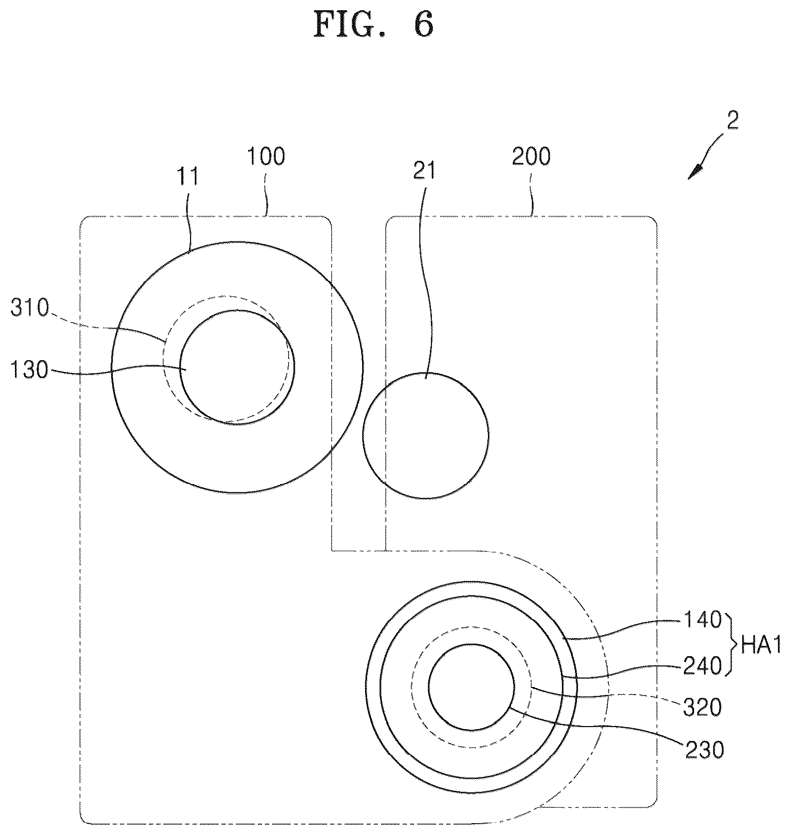 Patent US12504712 Figure 6 – Process cartridge with driving side hinge with hinge spacing