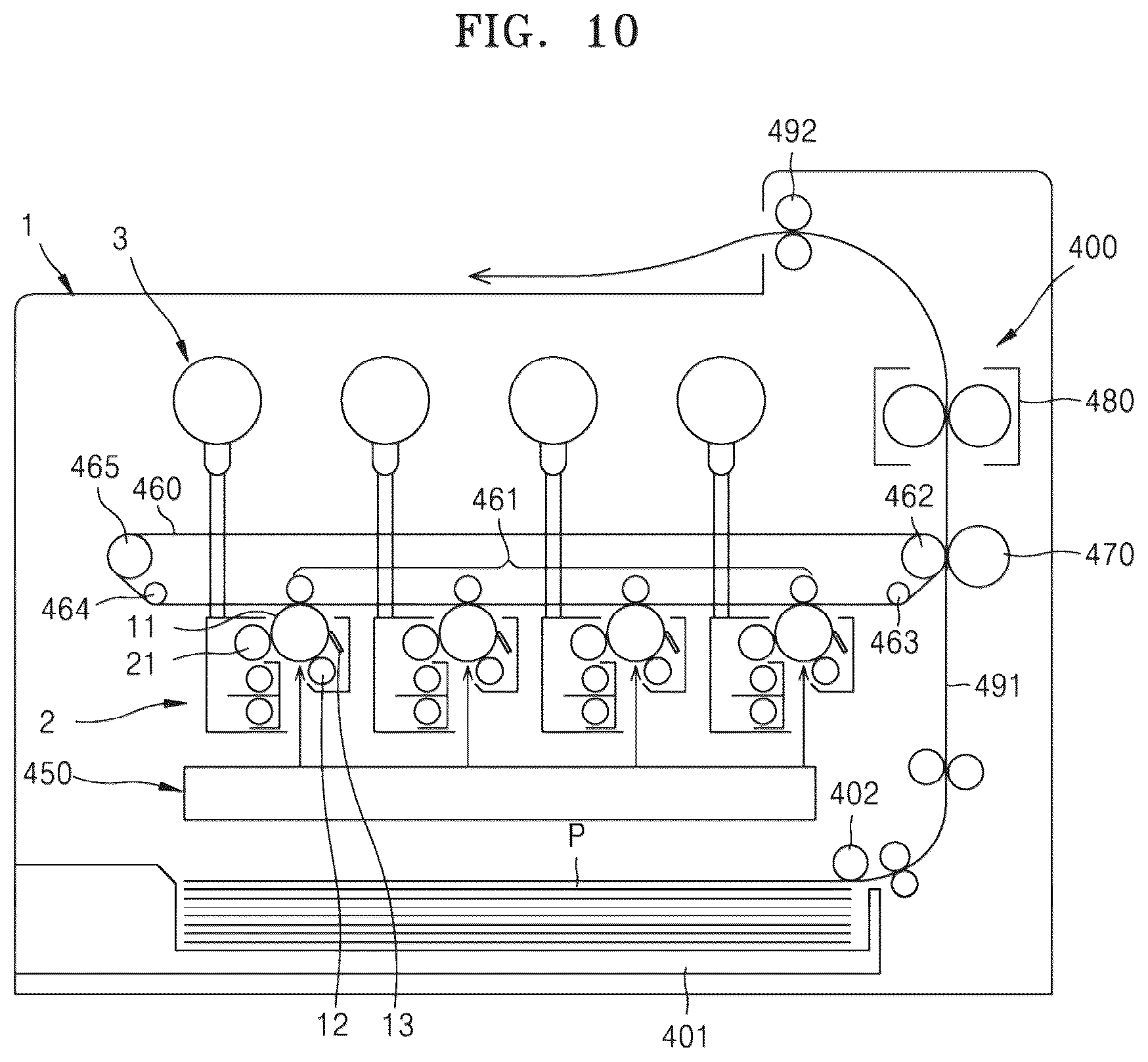 Patent US12504712 Figure 10 – Process cartridge with driving side hinge with hinge spacing