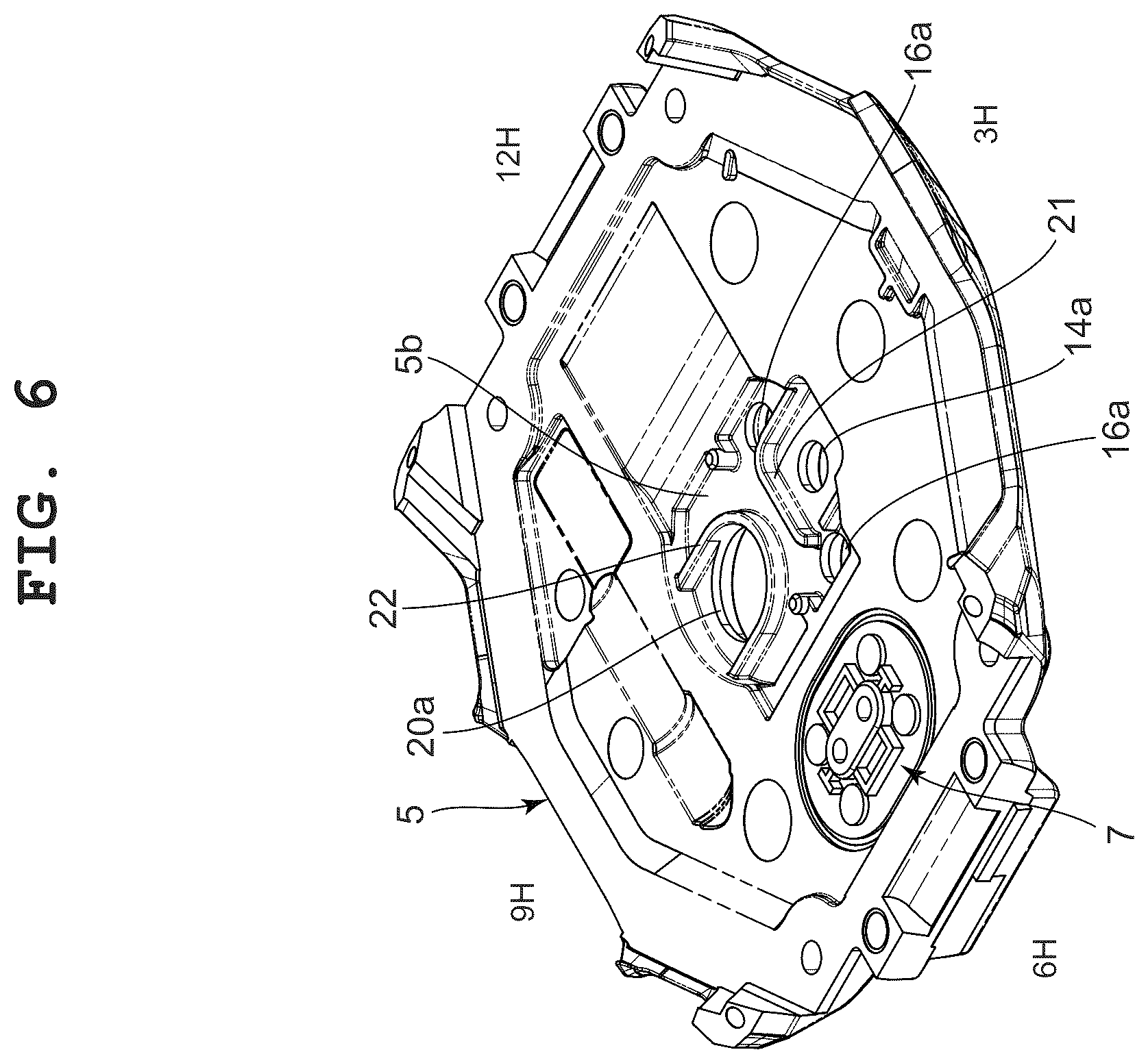 Patent US12504722 Figure 6 – Detection device and timepiece