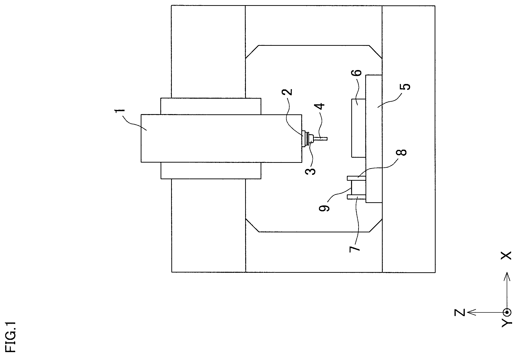 Patent US12504733 Figure 1 – Tap phase detection method, female thread processing method in machine tool, and machine tool