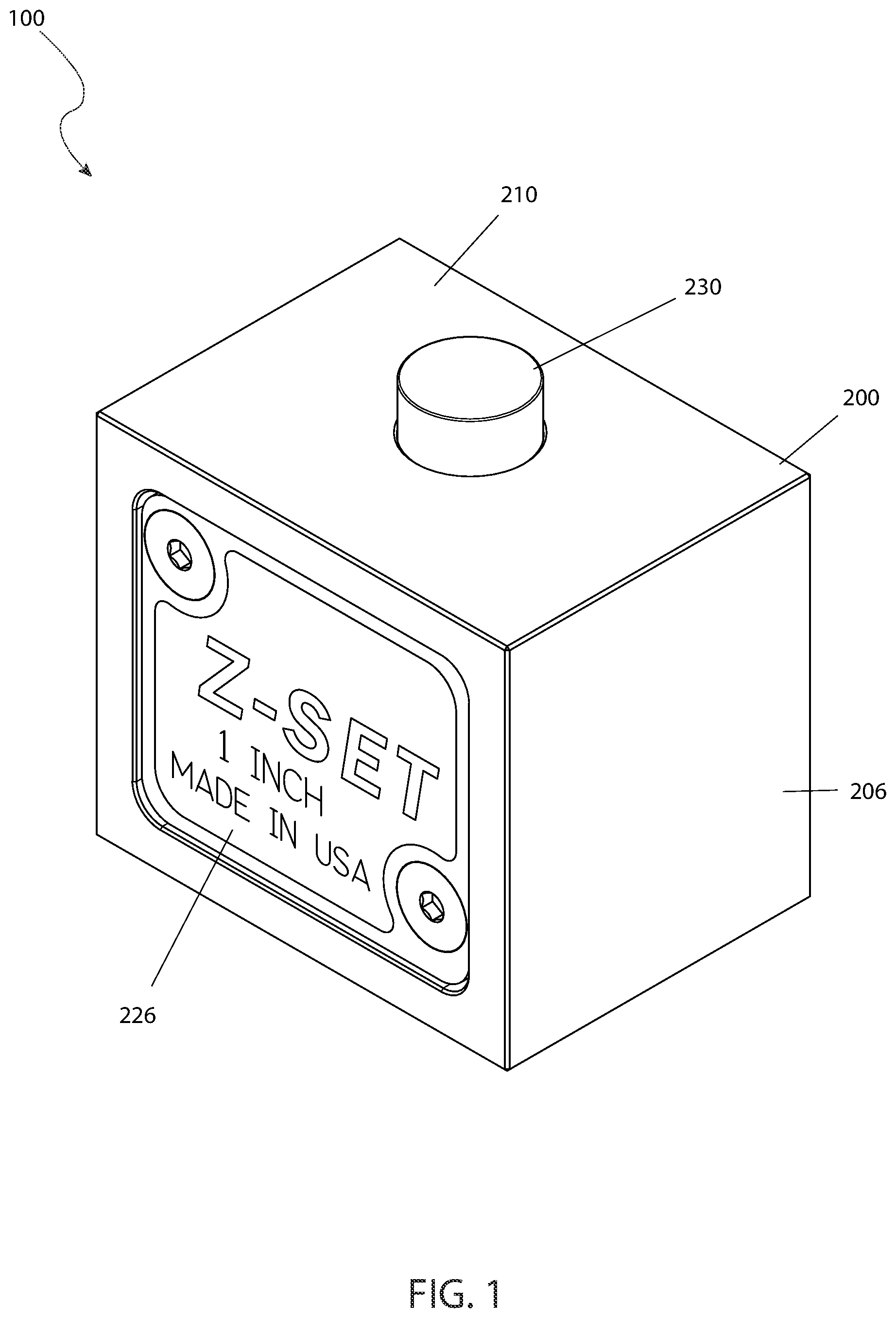 Patent US12504735 Figure 1 – Z-axis setting tool