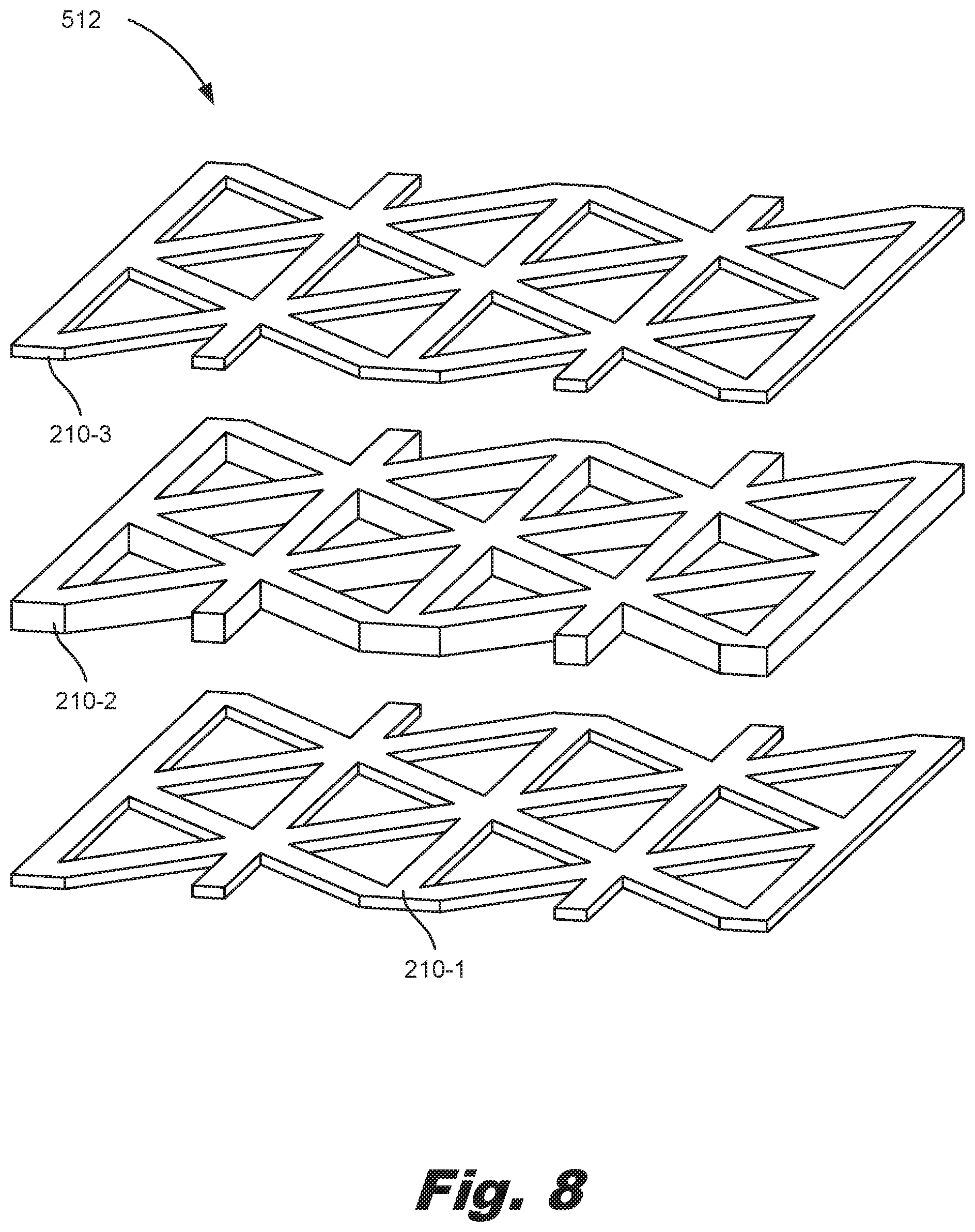 Patent US12504739 Figure 8 – System and method for generating three-dimensional latticed conductive elements