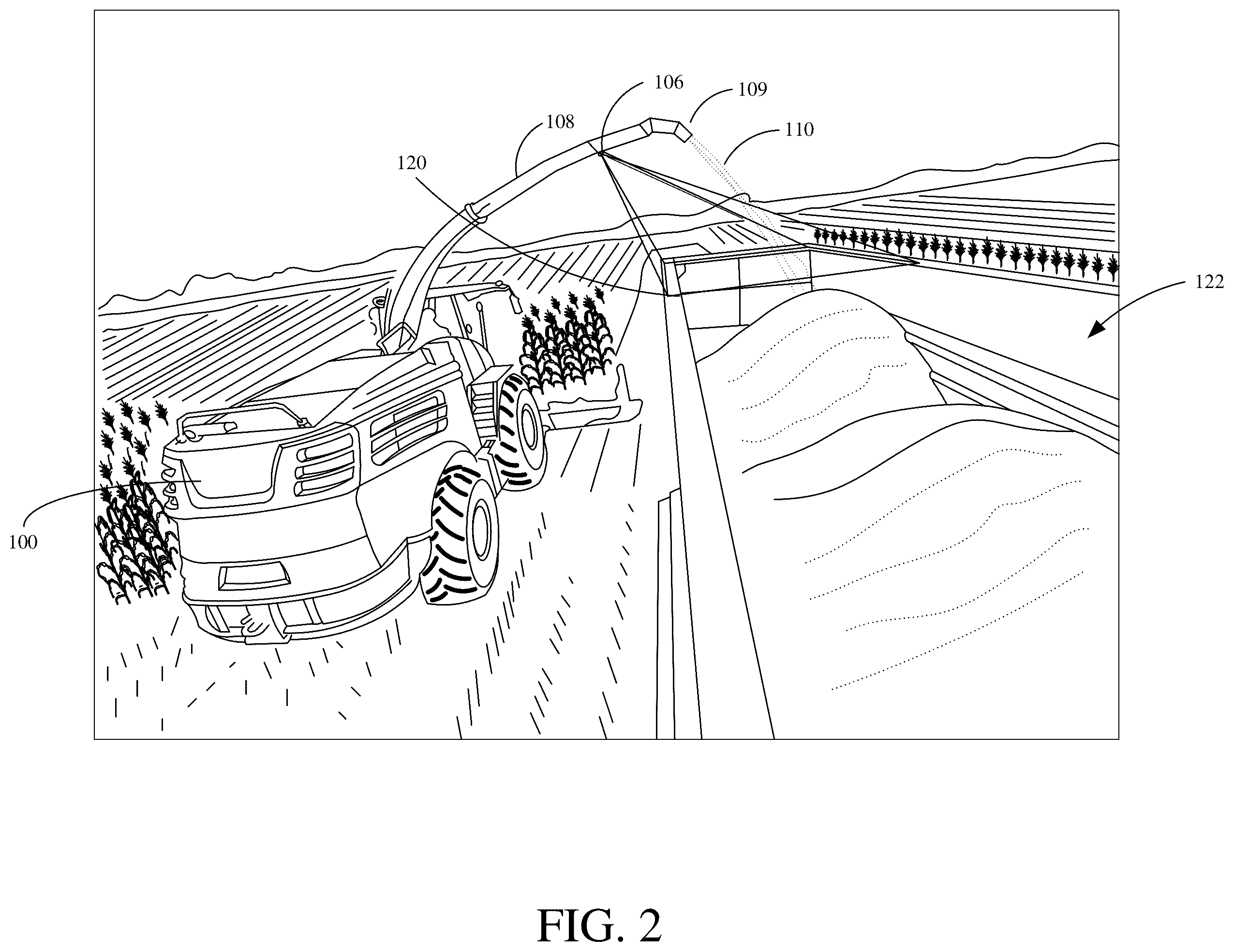 Patent US12504763 Figure 2 – Nudge proximity indication during control of an unloading operation
