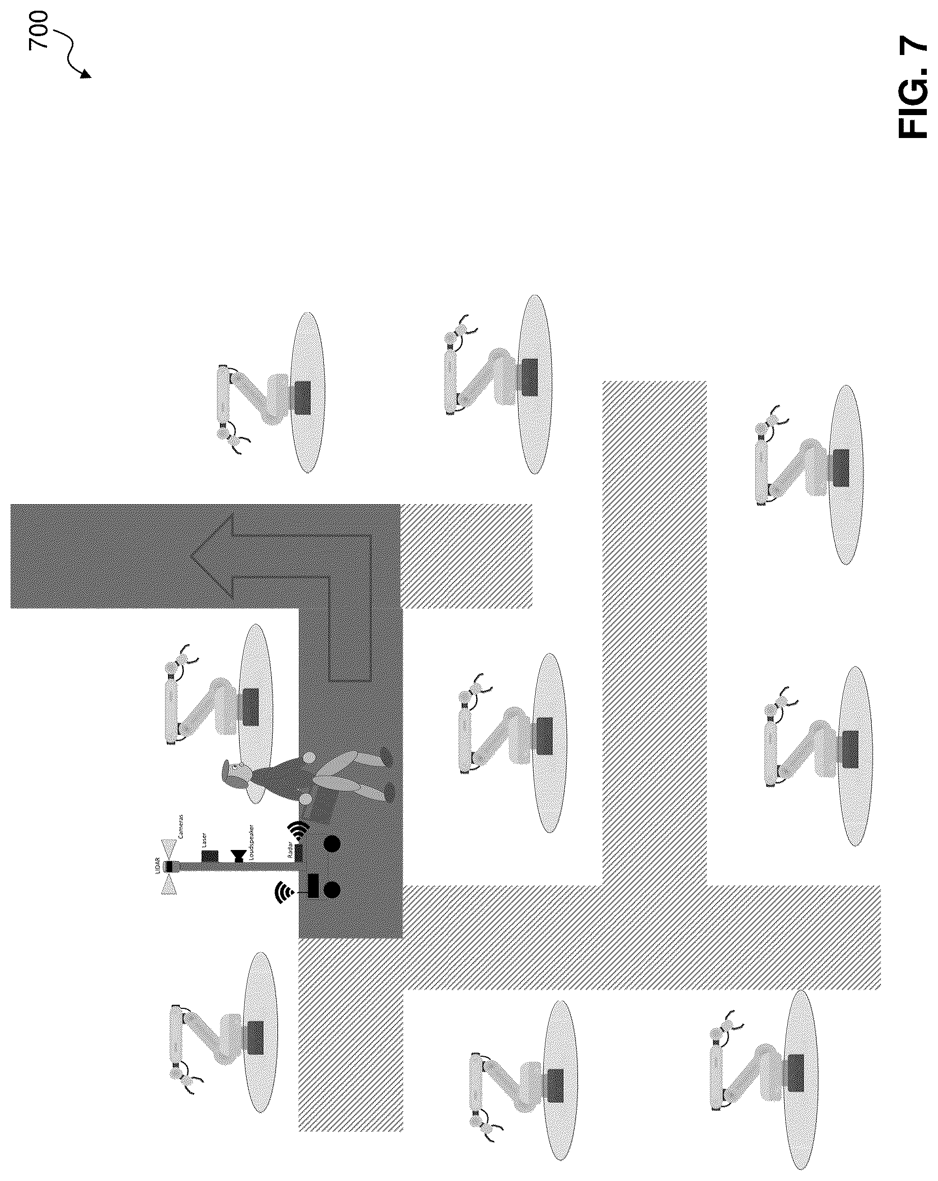 Patent US12504768 Figure 7 – System and safety guide robot for accessing automated environments