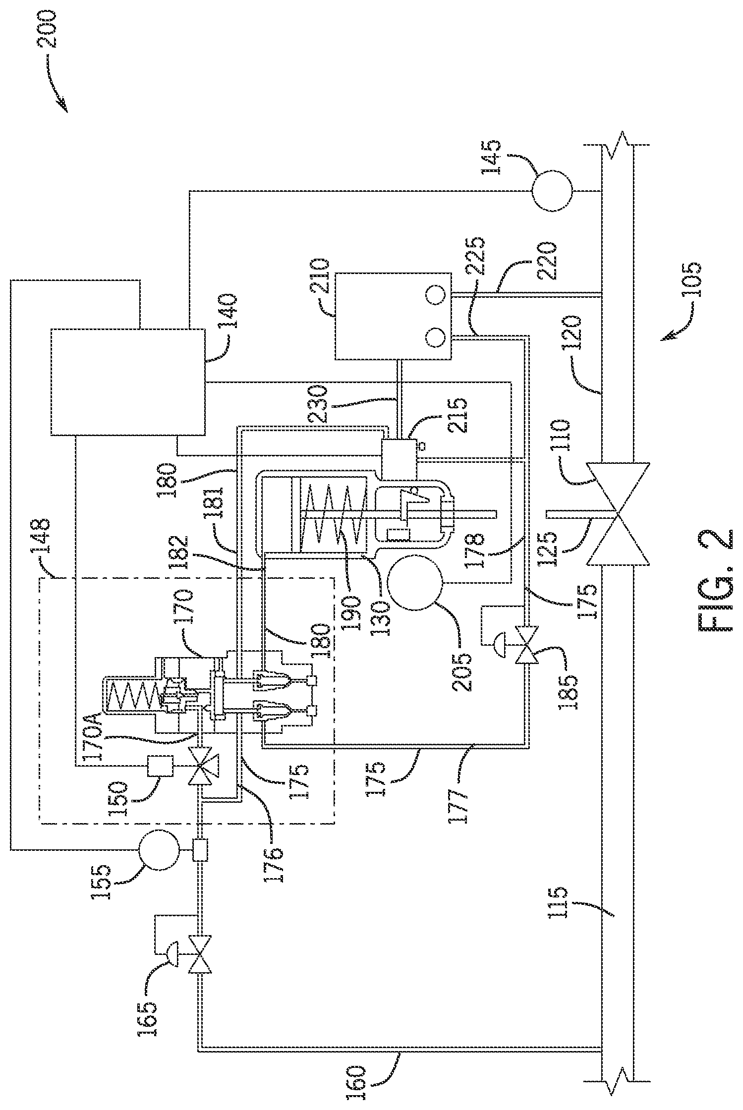 Patent US12504773 Figure 2 – Low bleed fluid control system