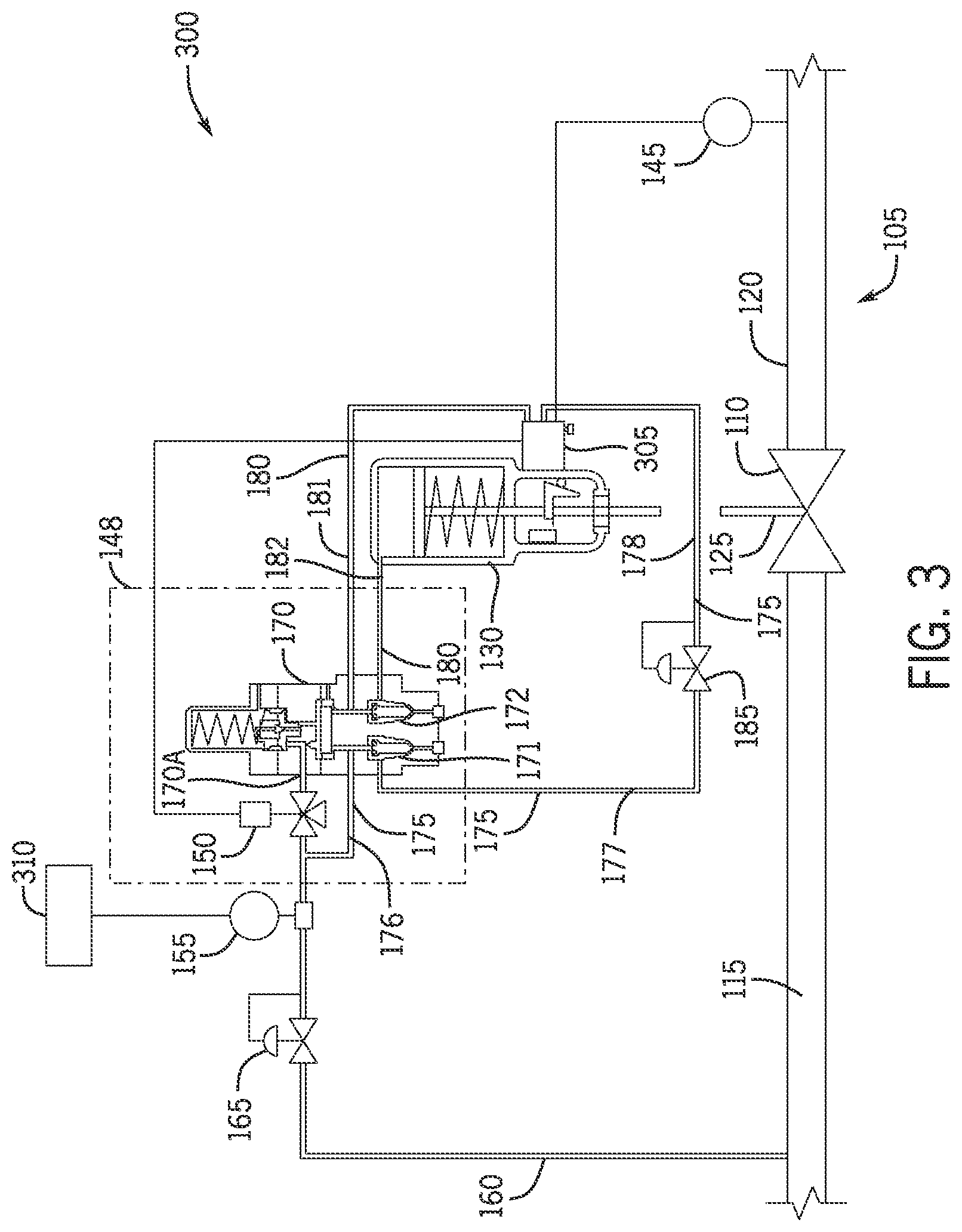Patent US12504773 Figure 3 – Low bleed fluid control system