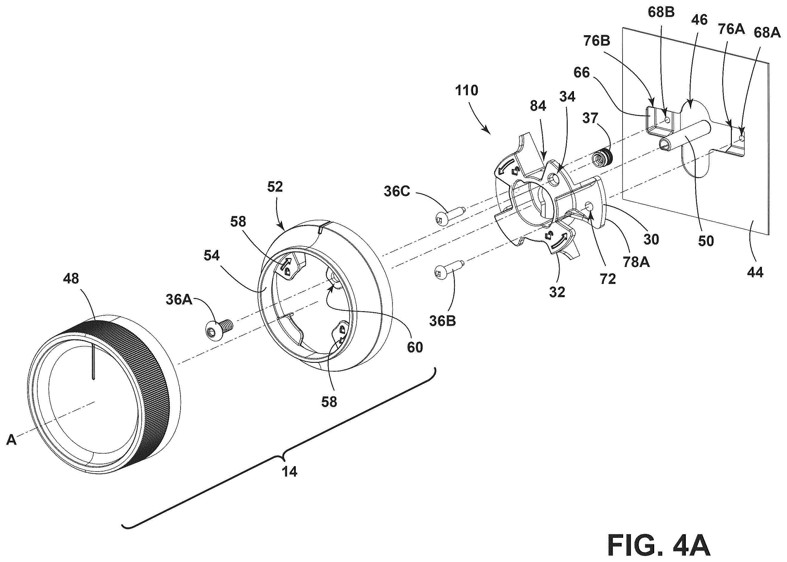 Patent US12504777 Figure 5 – Systems for interchangeable knob assemblies