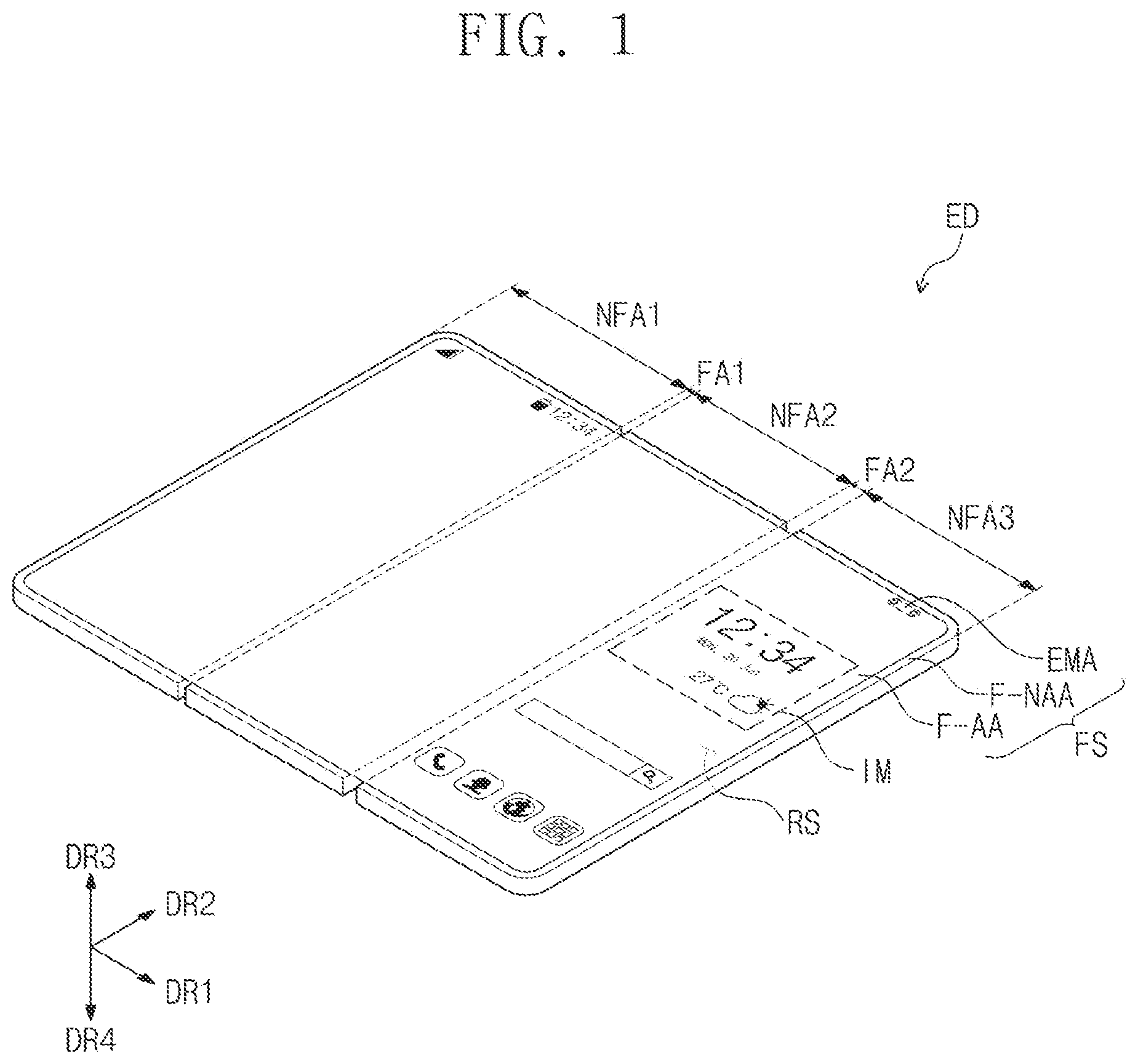 Patent US12504781 Figure 1 – Multi-foldable electronic device including a plate arrangement