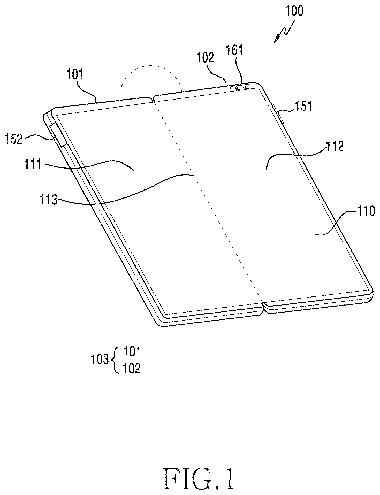 Patent US12504789 Figure 1 – Method for displaying background image through flexible display, and electronic device therefor