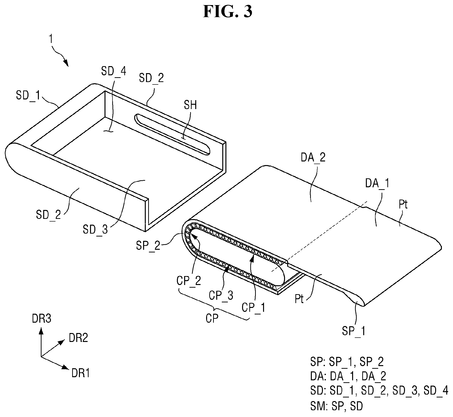 Patent US12504790 Figure 3 – Display device and method of manufacturing the same