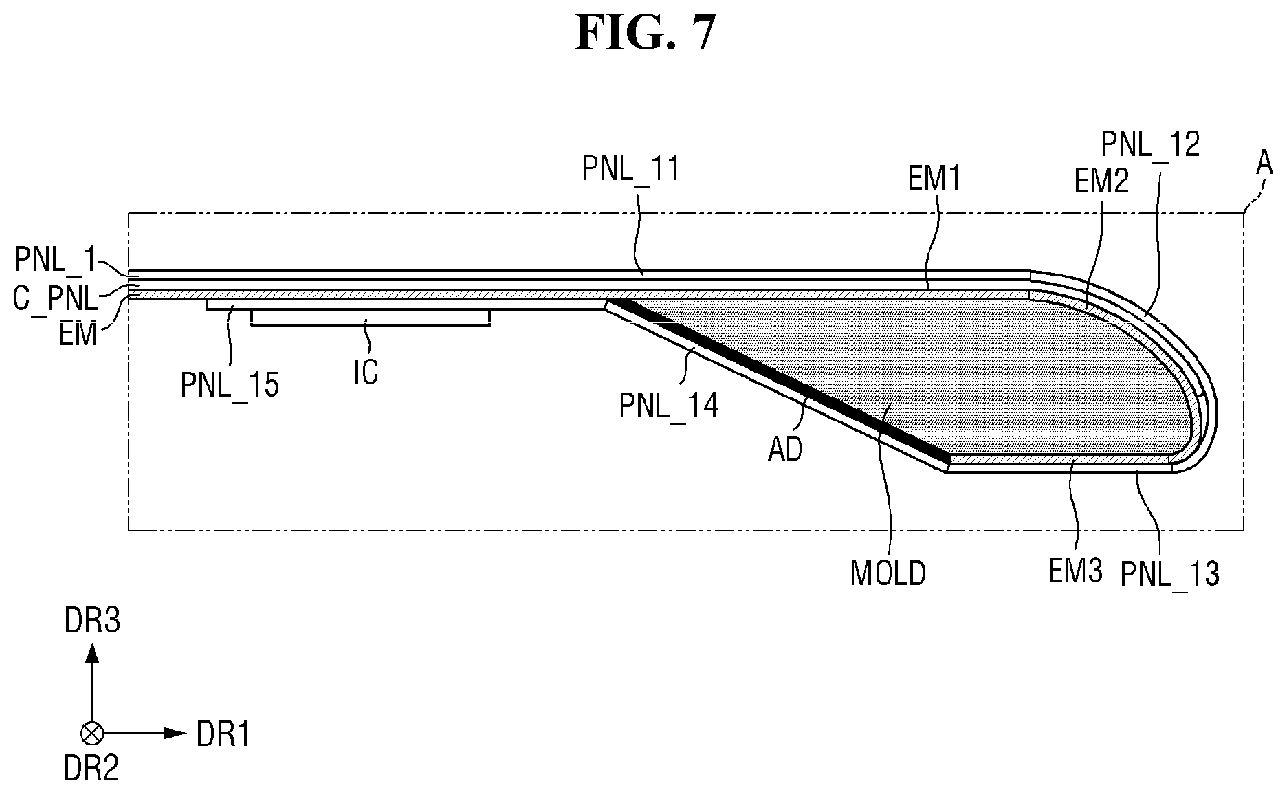 Patent US12504790 Figure 7 – Display device and method of manufacturing the same
