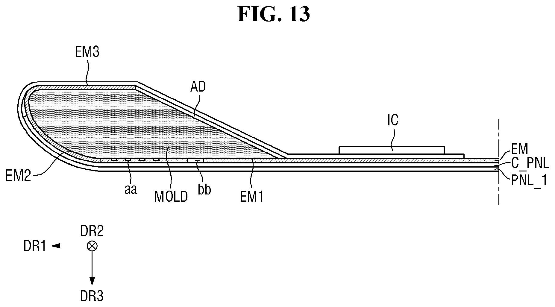 Patent US12504790 Figure 13 – Display device and method of manufacturing the same