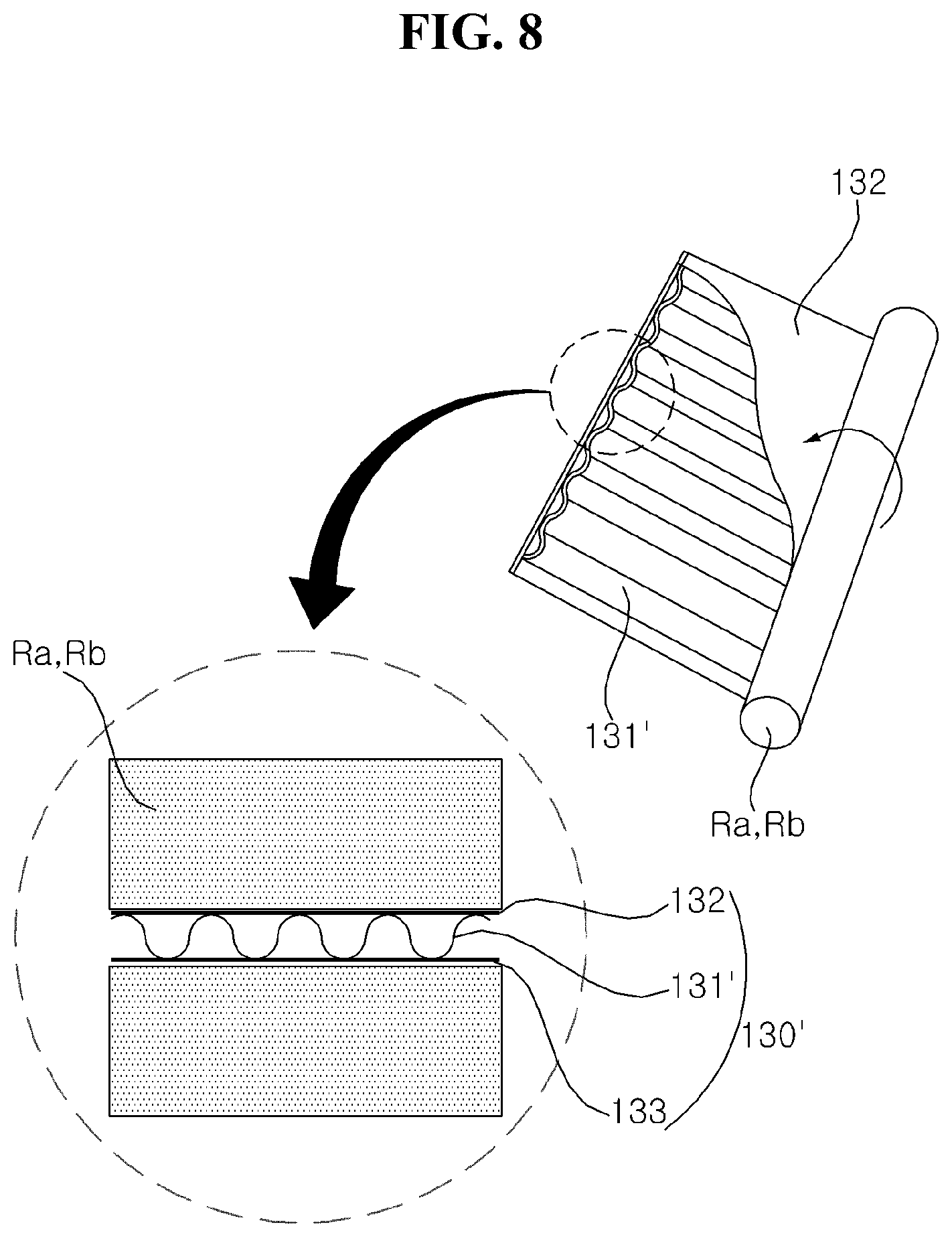 Patent US12504791 Figure 8 – Display device