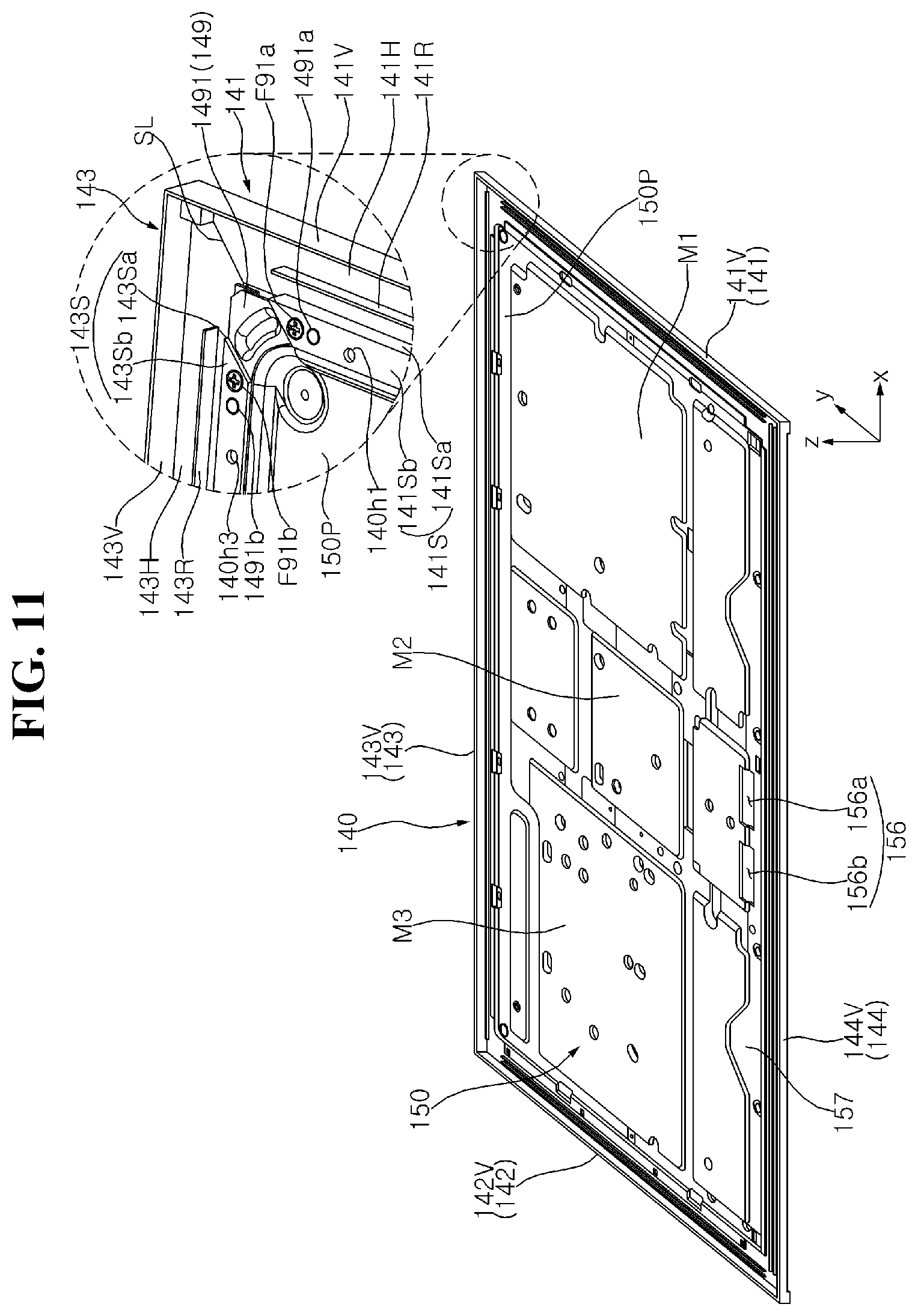Patent US12504791 Figure 11 – Display device