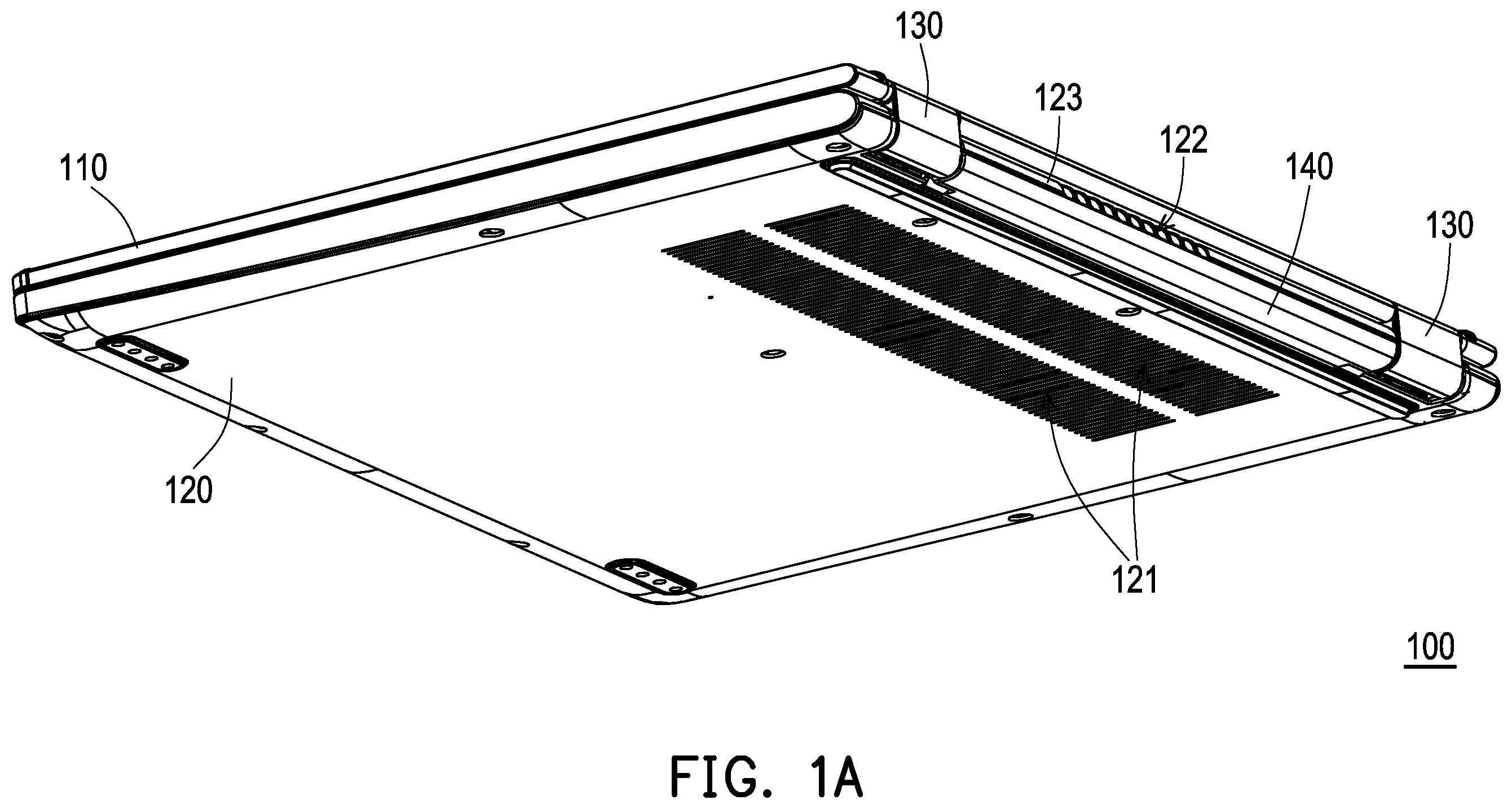 Patent US12504793 Figure 1 – Foldable electronic device