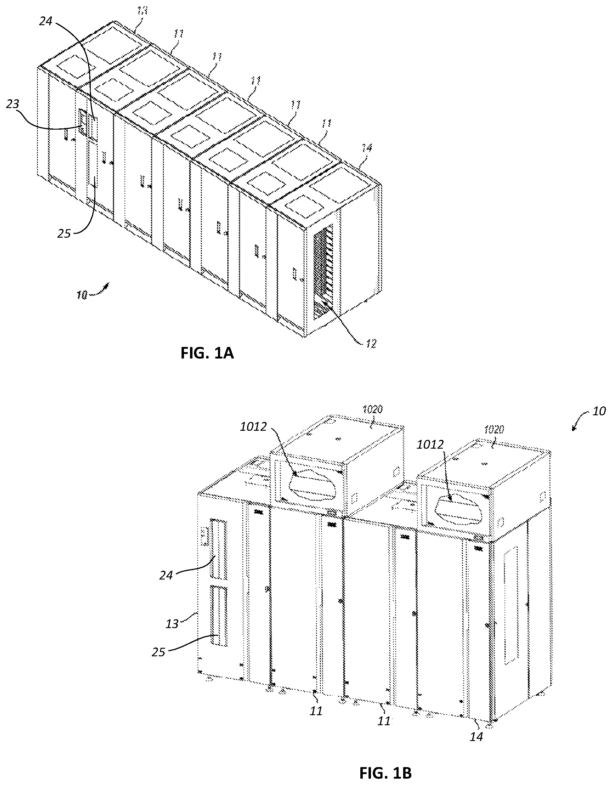 Patent US12504795 Figure 1 – Data storage library with service mode for protecting data storage drives