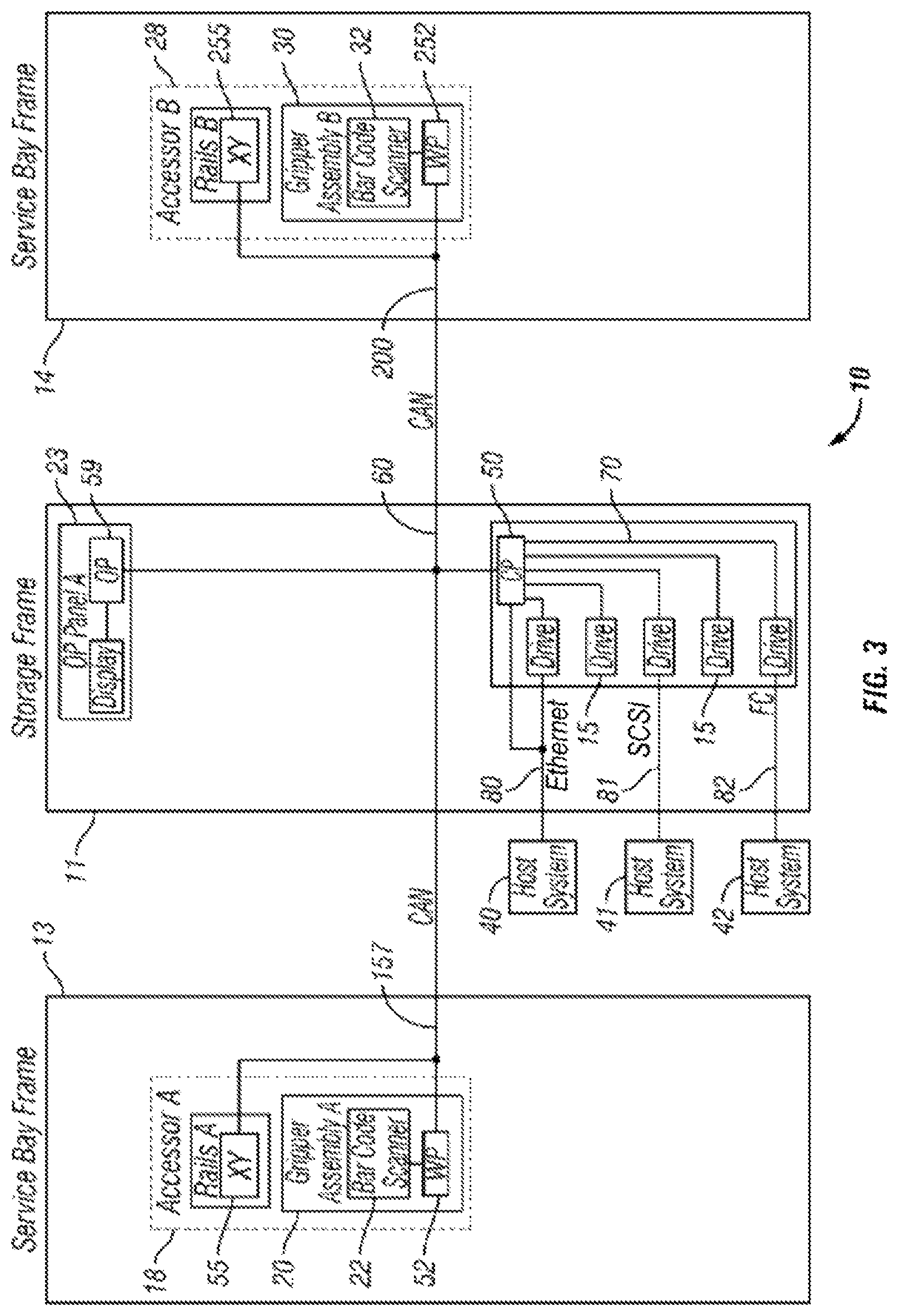 Patent US12504795 Figure 3 – Data storage library with service mode for protecting data storage drives