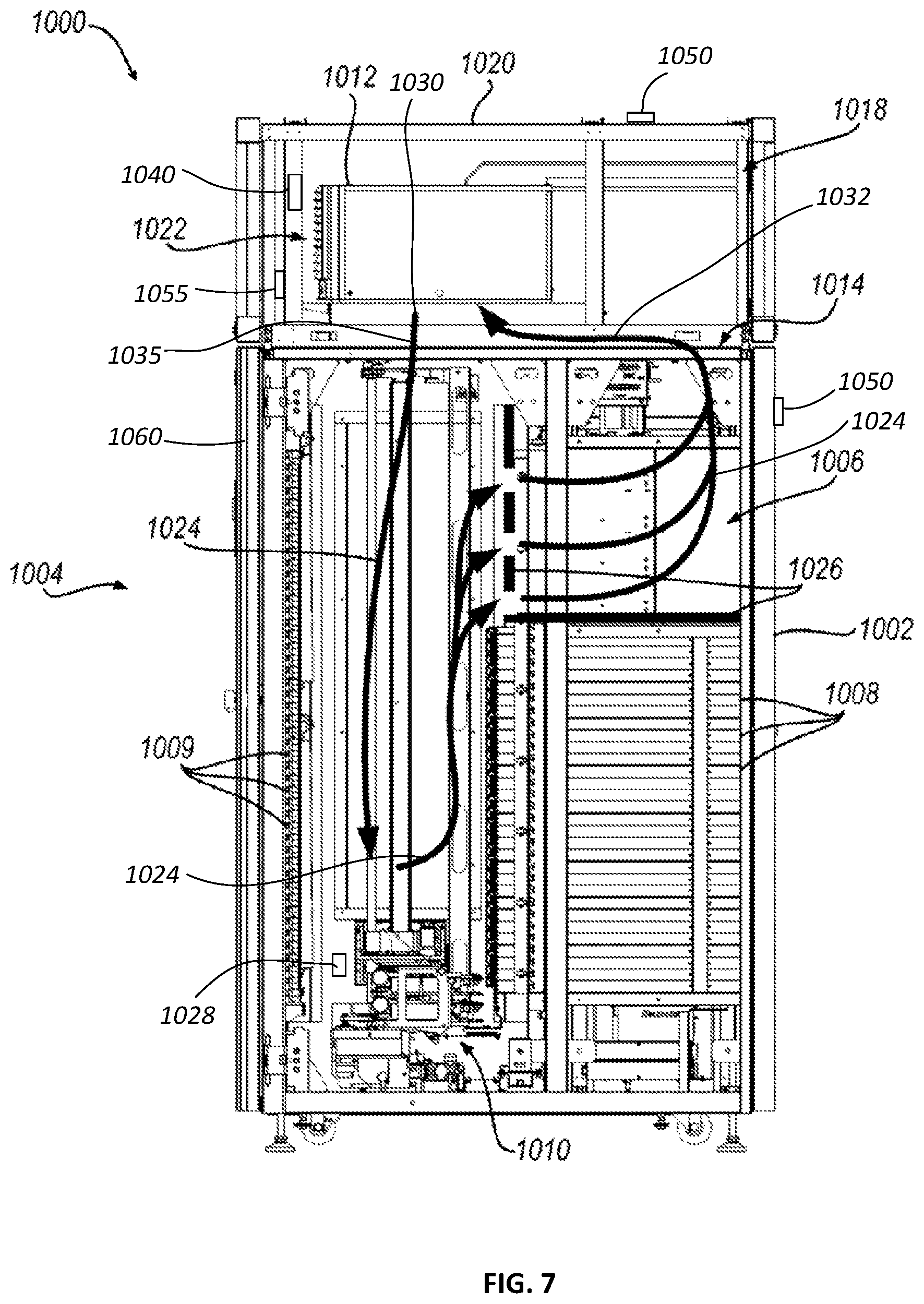 Patent US12504795 Figure 7 – Data storage library with service mode for protecting data storage drives