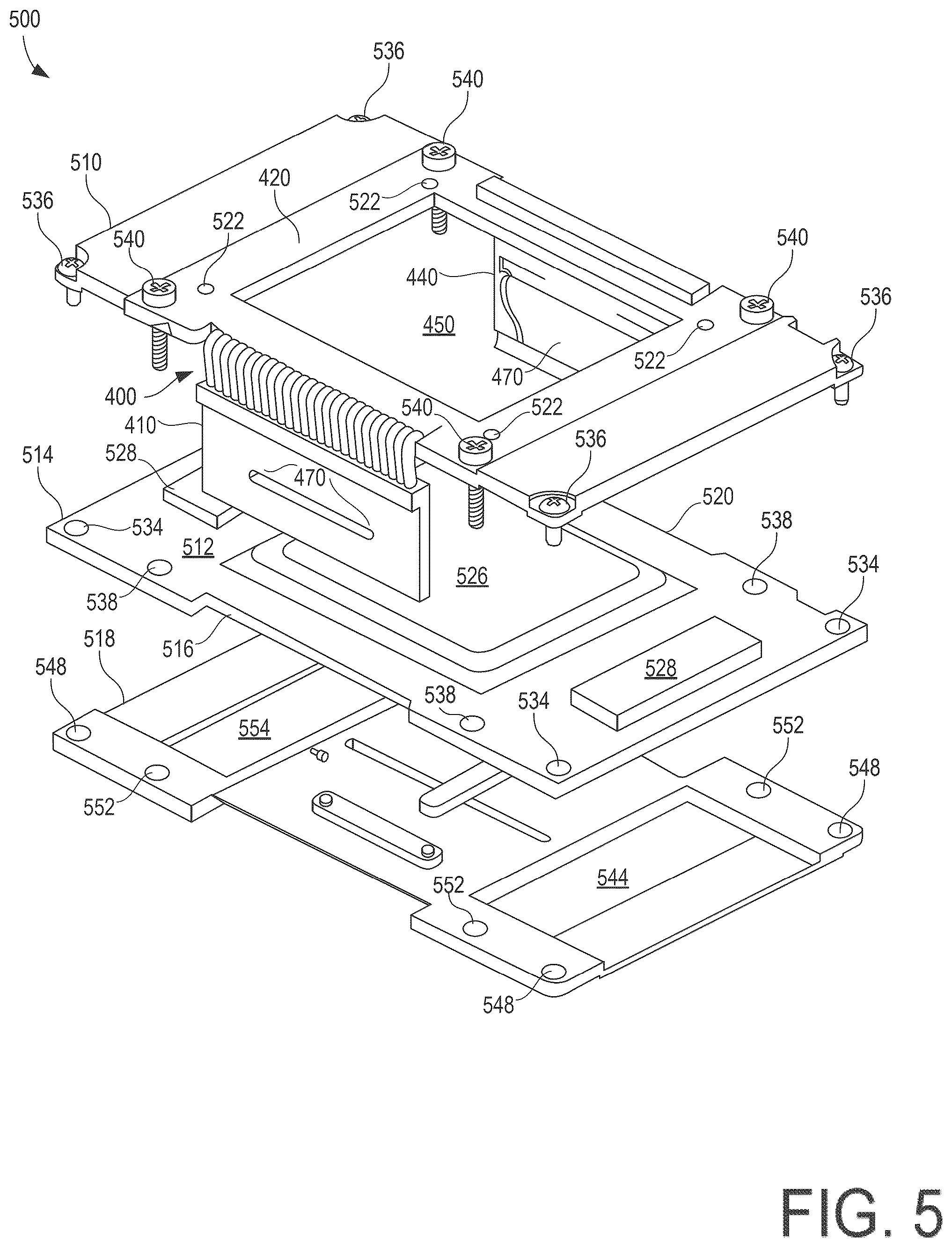 Patent US12504799 Figure 5 – Flexible and modular top and bottom side processor unit module cooling
