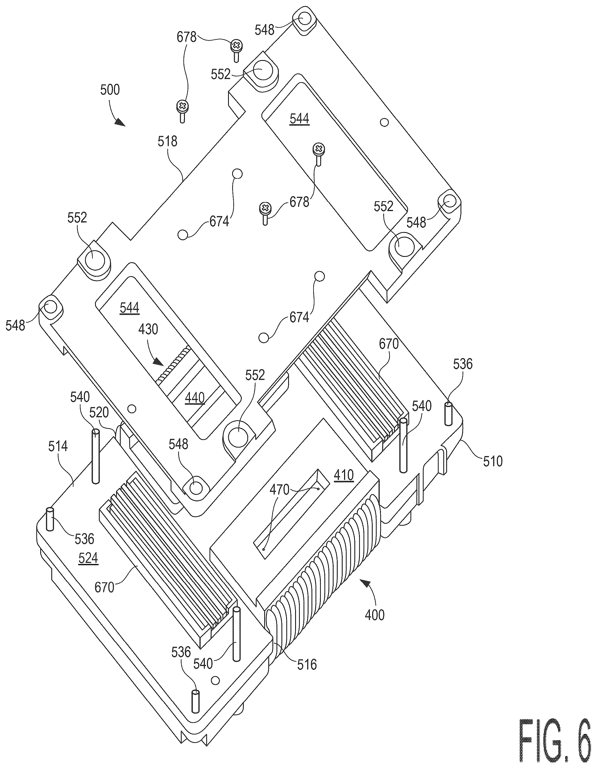 Patent US12504799 Figure 6 – Flexible and modular top and bottom side processor unit module cooling