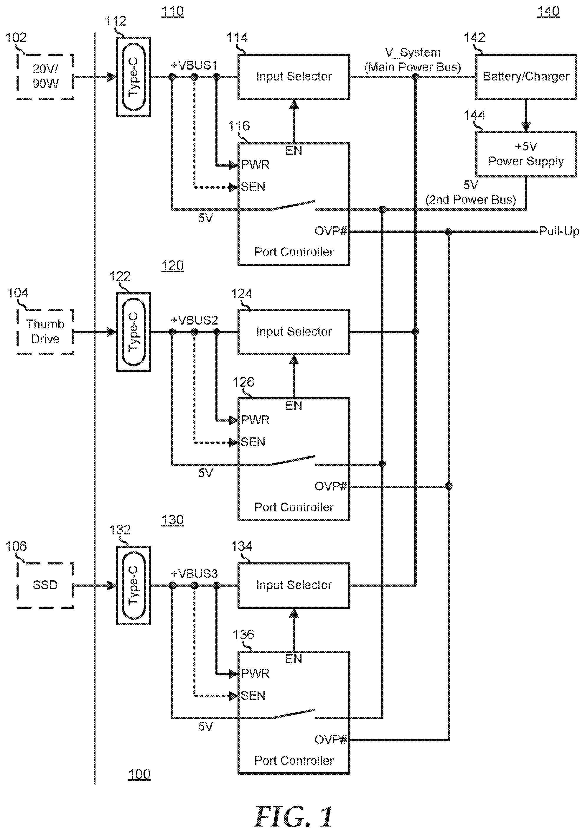 Patent US12504803 Figure 1 – IEC notebook limited power source compliance with USB-C port controller