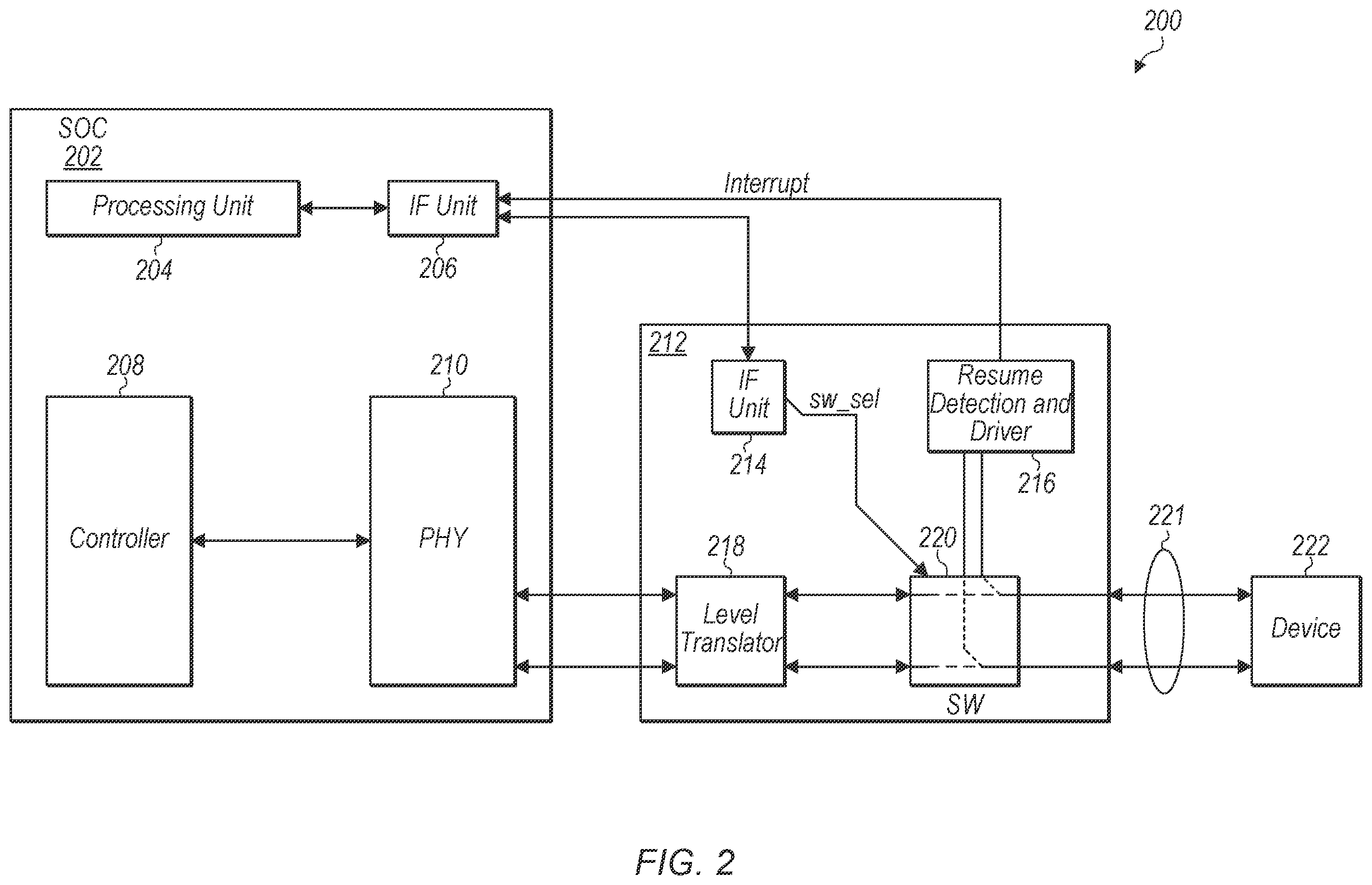 Patent US12504806 Figure 2 – Mechanism for saving power on a bus interface