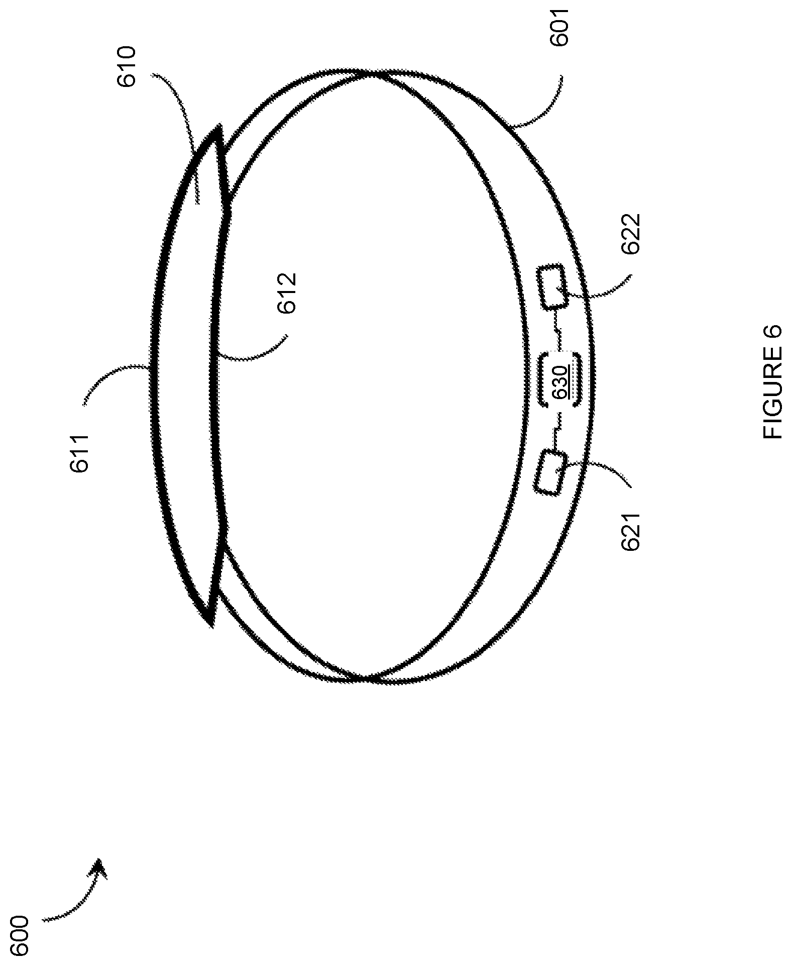 Patent US12504816 Figure 6 – Wearable devices and associated band structures for sensing neuromuscular signals using sensor pairs in respective pods with communicative pathways to a common processor