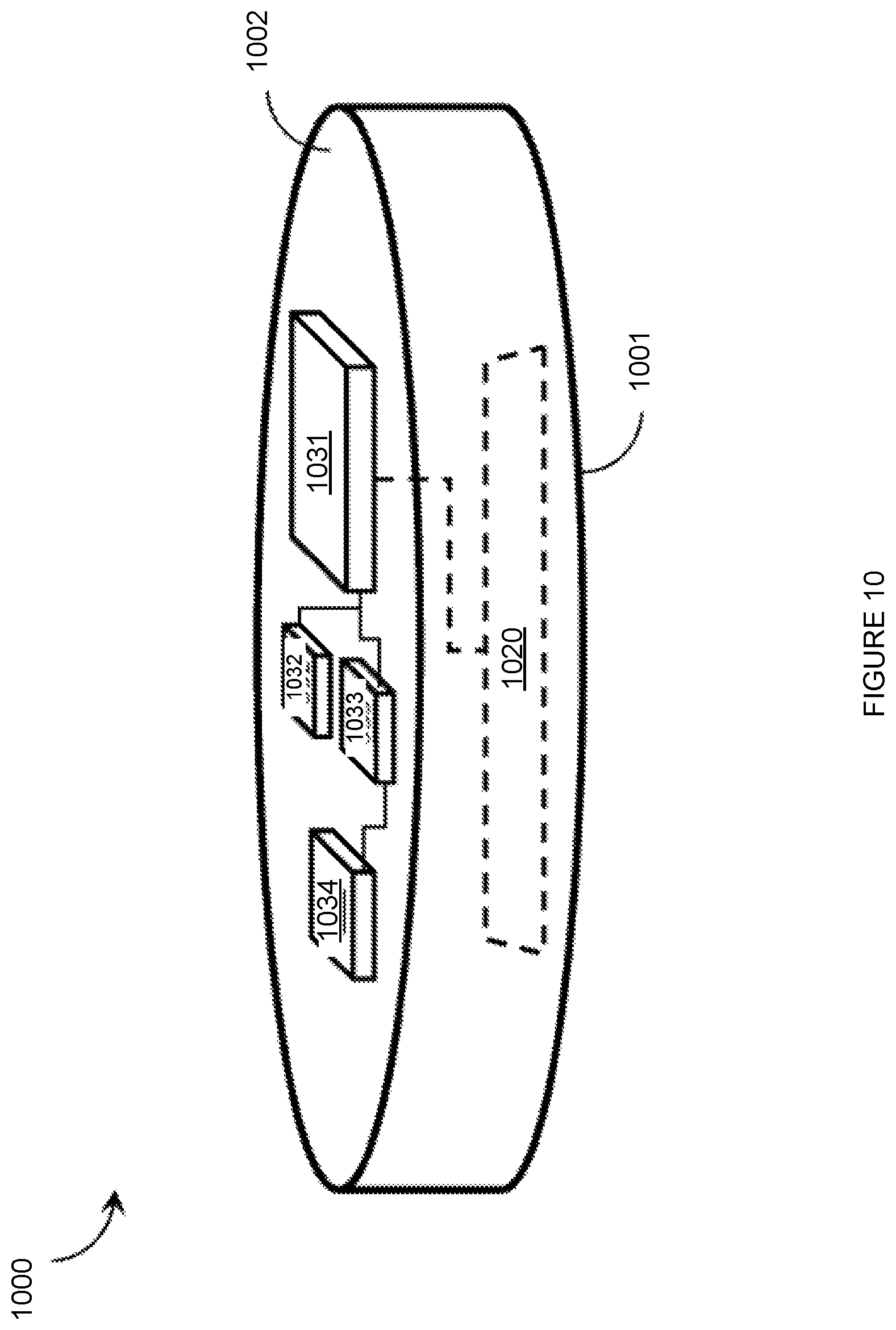 Patent US12504816 Figure 10 – Wearable devices and associated band structures for sensing neuromuscular signals using sensor pairs in respective pods with communicative pathways to a common processor