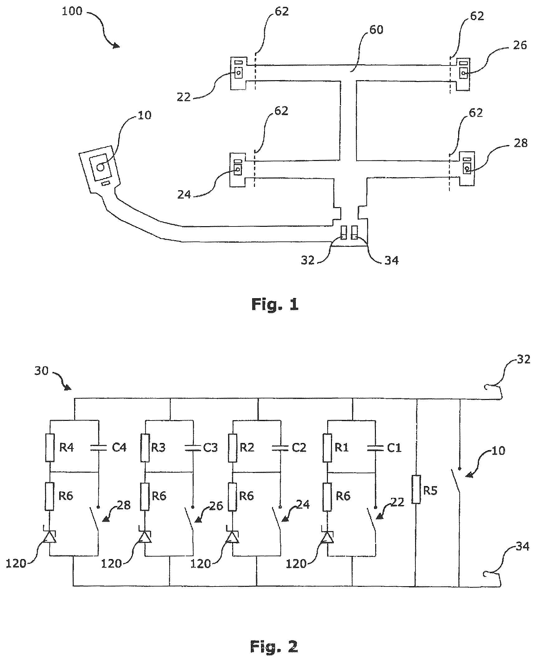 Patent US12504817 Figure 1 – Electrical circuit assembly for a glove