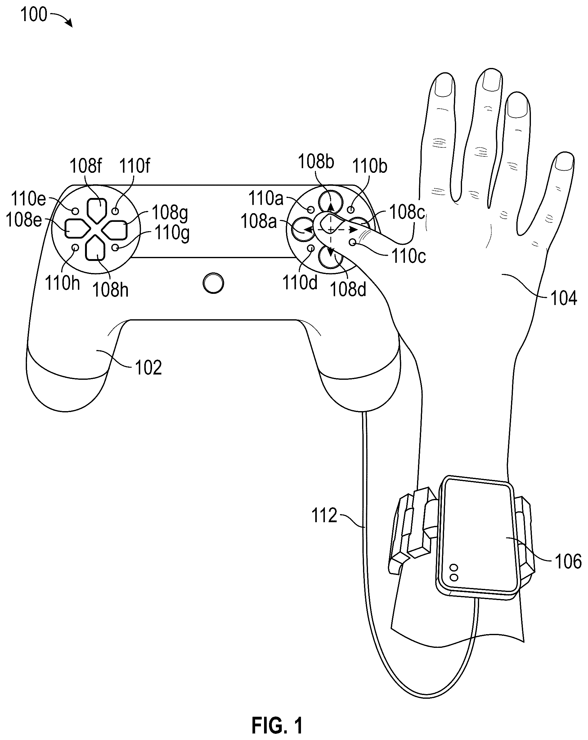 Patent US12504819 Figure 1 – Systems and methods for an improved input device