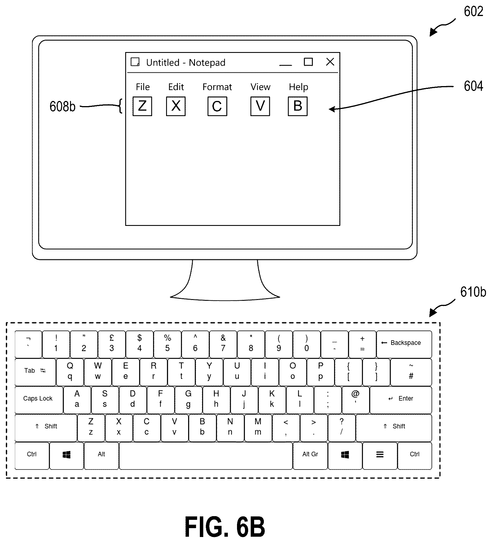 Patent US12504832 Figure 7 – Determining and presenting access keys for a current keyboard layout