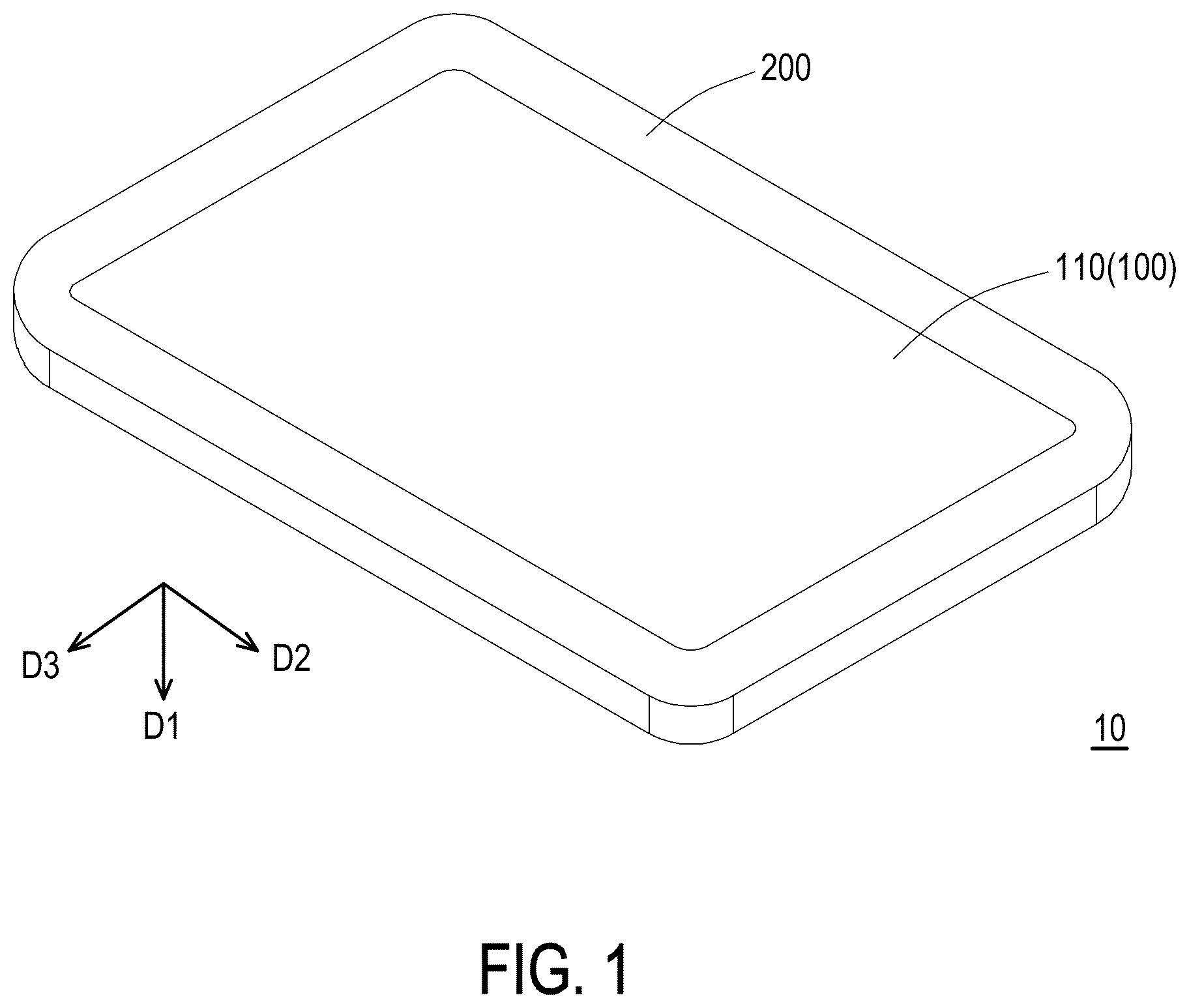 Patent US12504837 Figure 1 – Touch device and input device