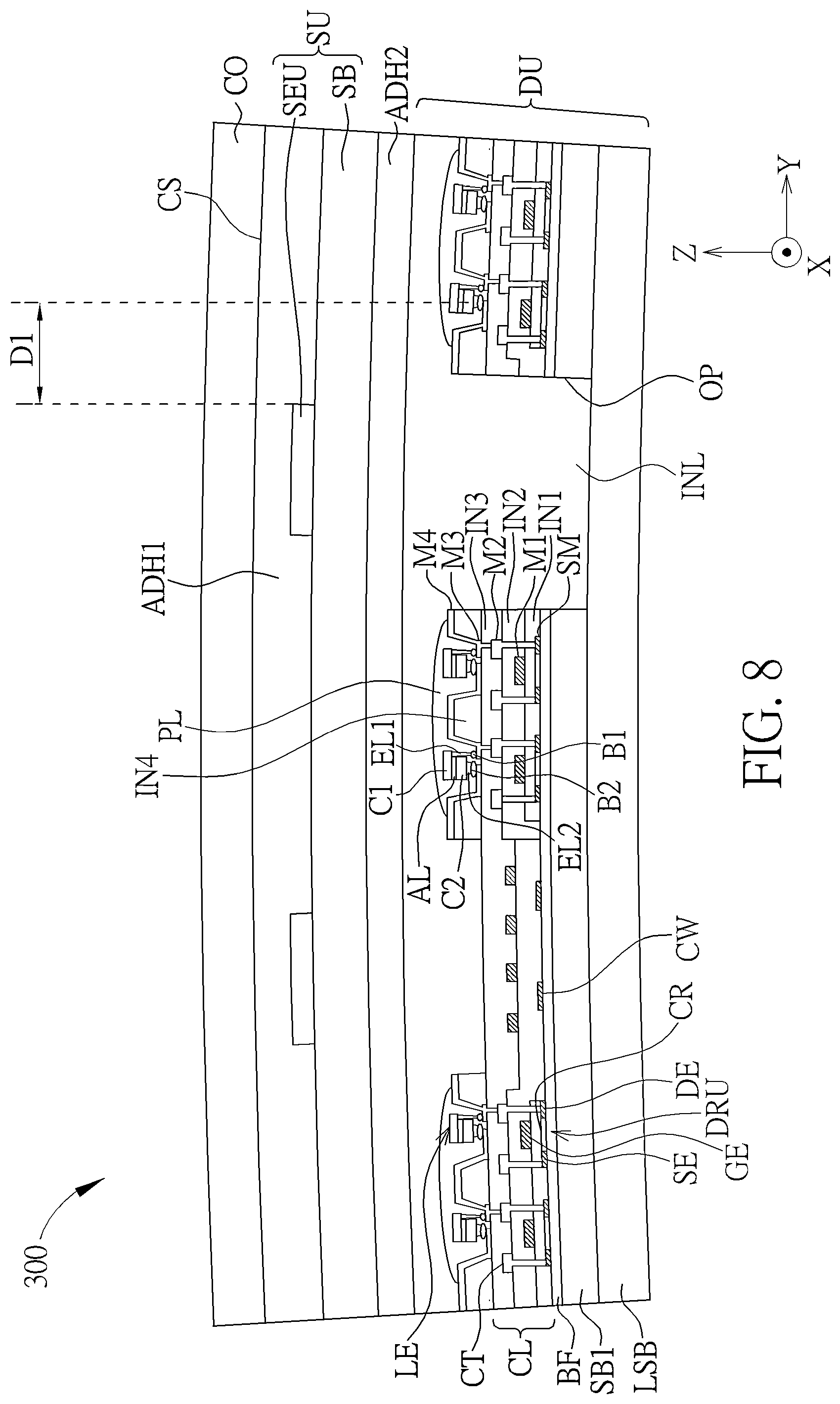 Patent US12504839 Figure 8 – Electronic device