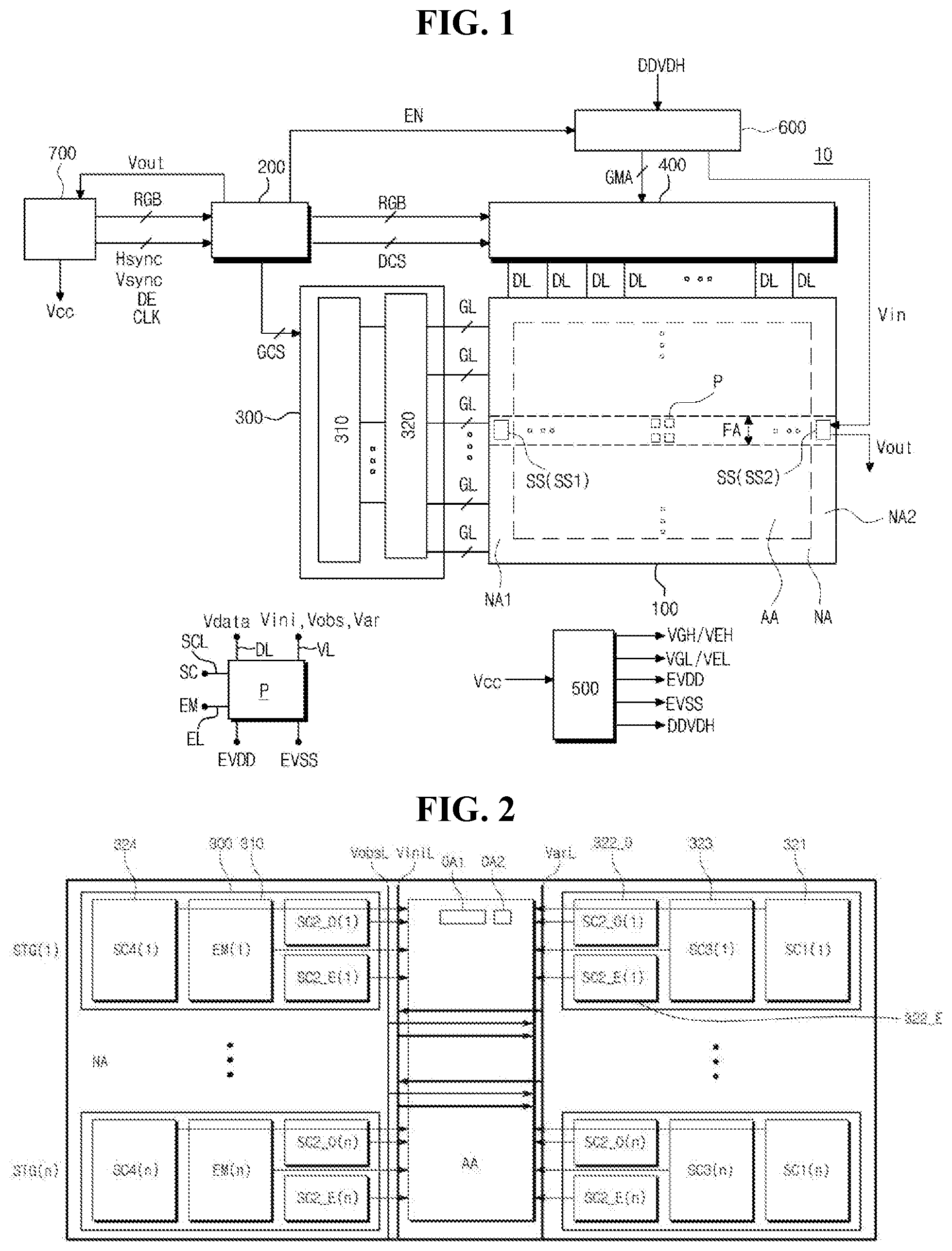 Patent US12504841 Figure 1 – Light emitting display device