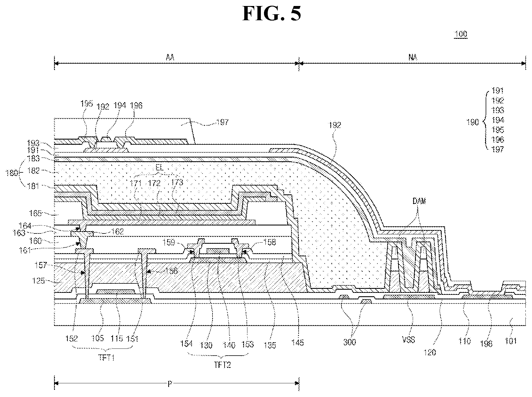 Patent US12504841 Figure 3 – Light emitting display device