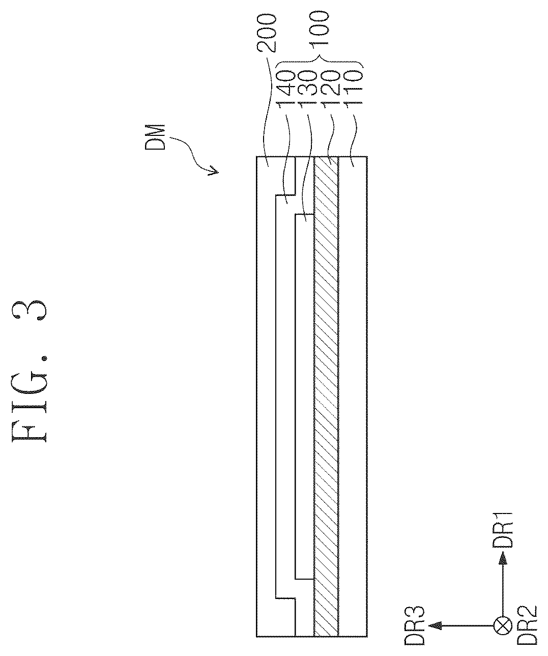 Patent US12504844 Figure 3 – Electronic device comprising display layer and sensor layer