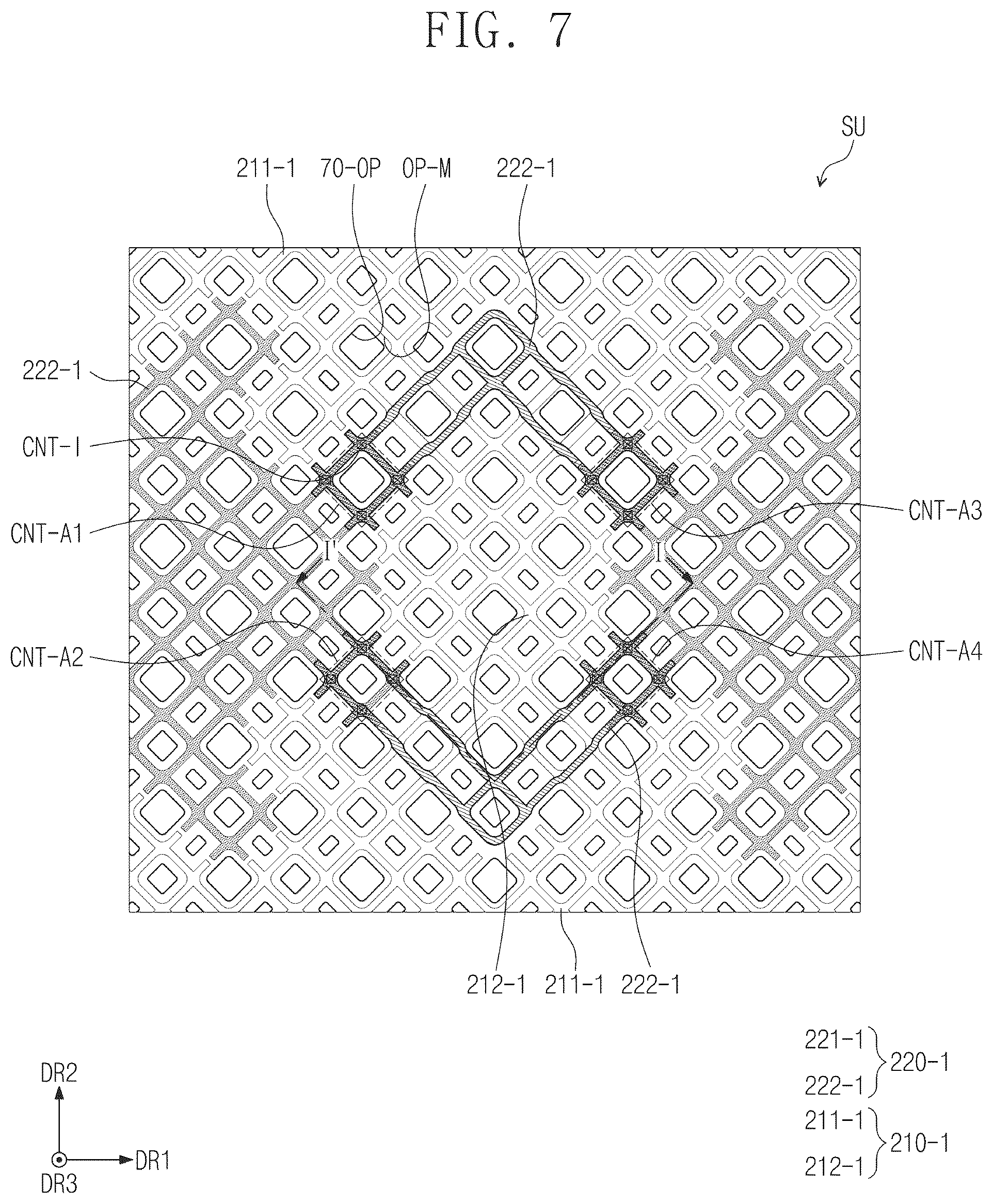 Patent US12504844 Figure 7 – Electronic device comprising display layer and sensor layer