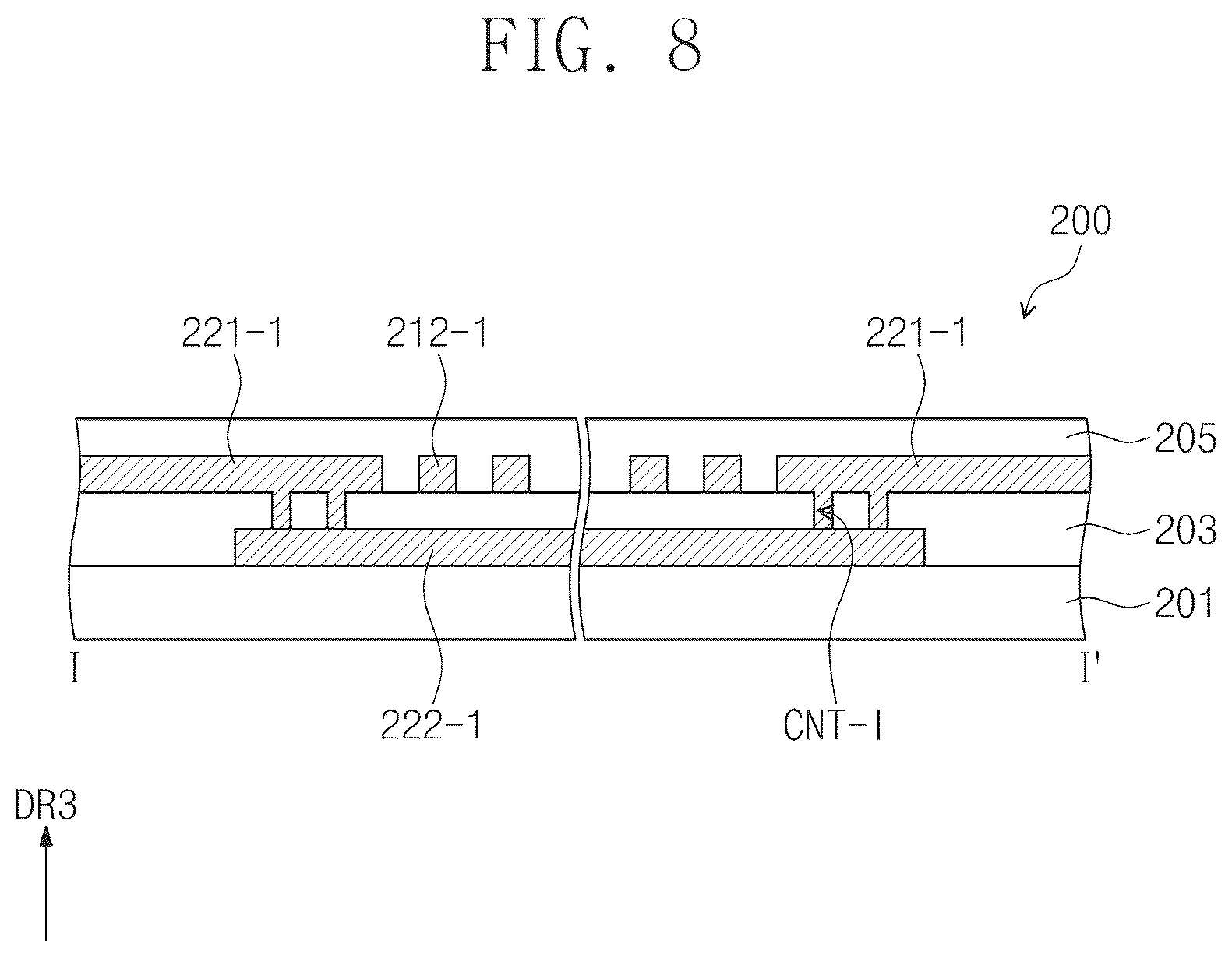 Patent US12504844 Figure 8 – Electronic device comprising display layer and sensor layer