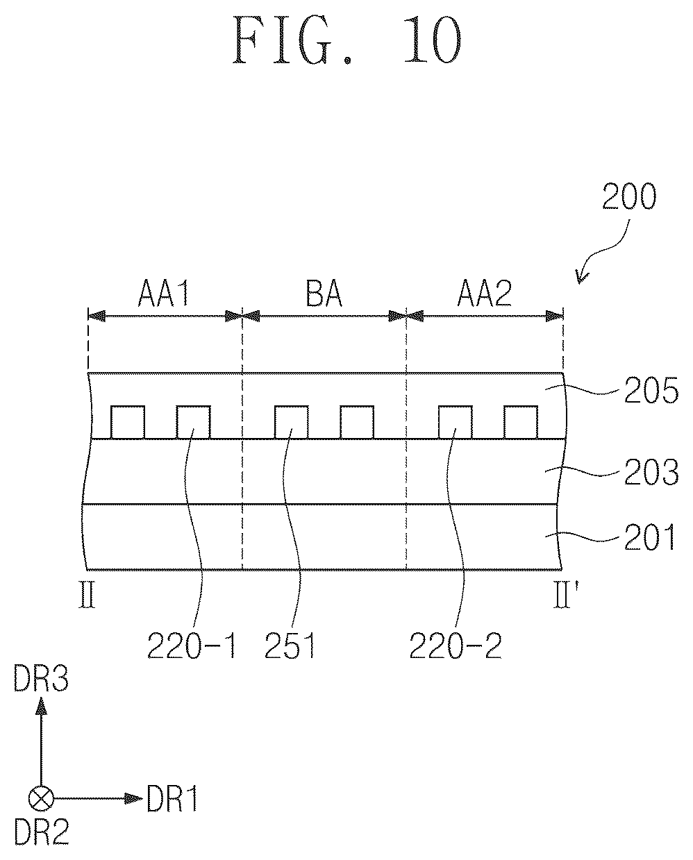 Patent US12504844 Figure 10 – Electronic device comprising display layer and sensor layer