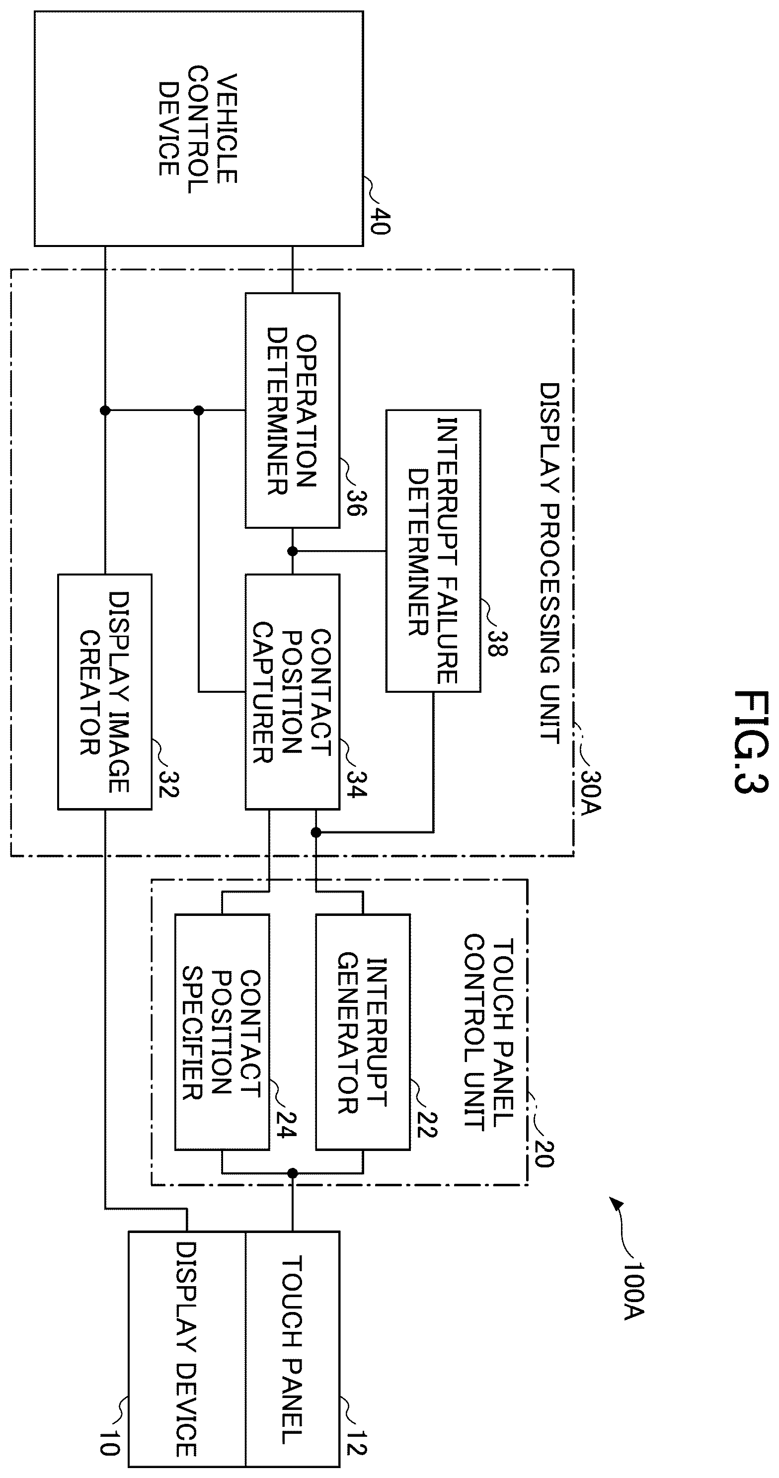 Patent US12504846 Figure 3 – Position detection device with notification of interrupt failure upon pressing abutton