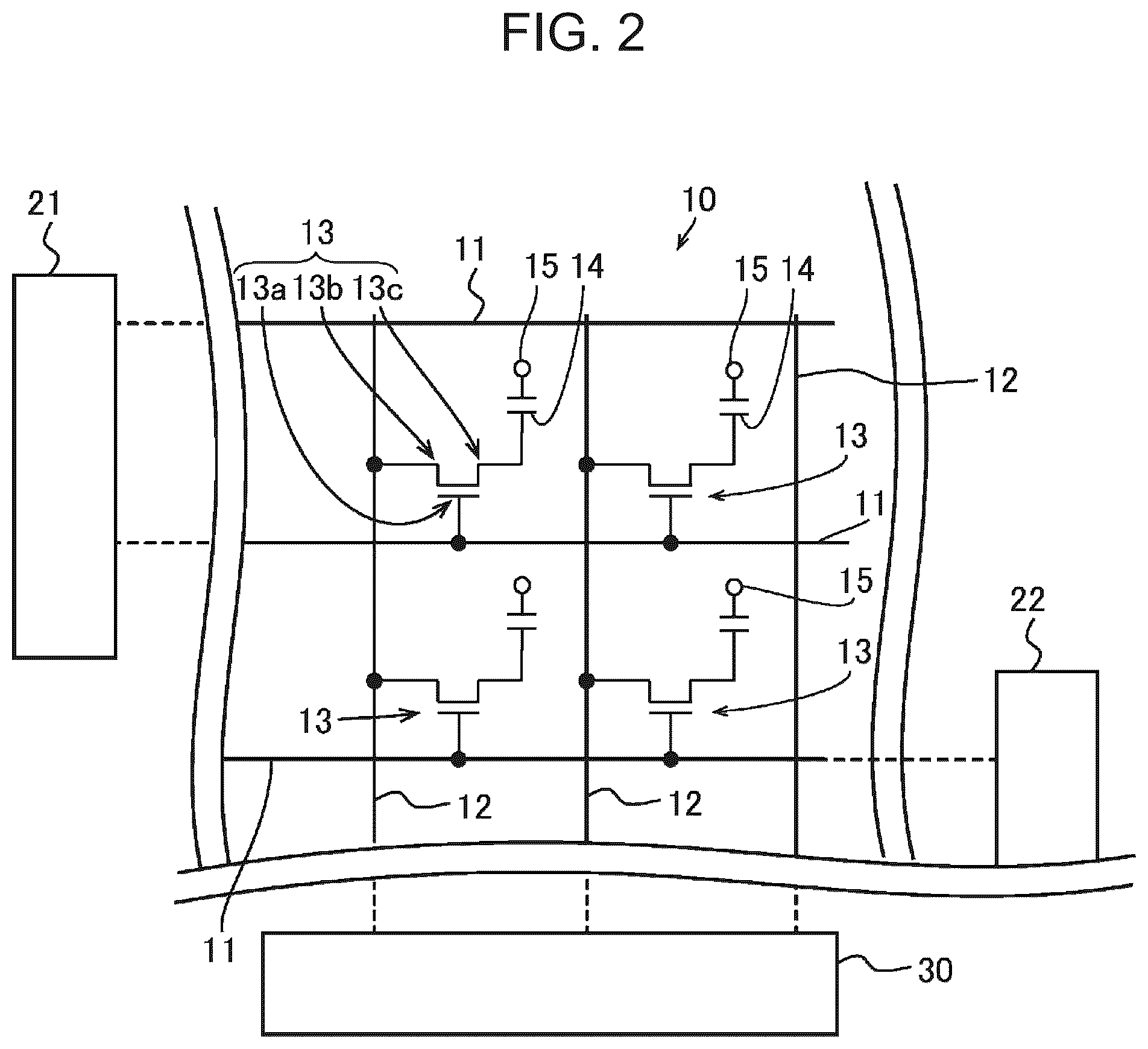 Patent US12504847 Figure 2 – In-cell touch panel and control method thereof