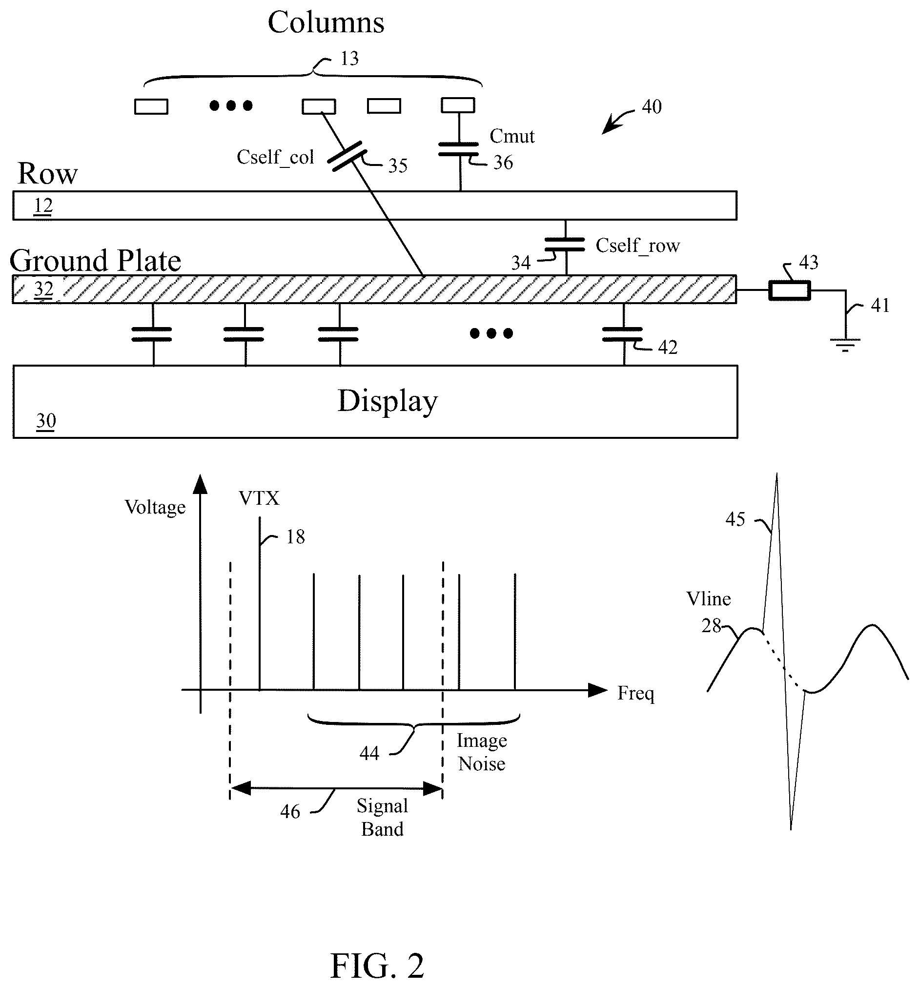 Patent US12504850 Figure 2 – Methods and apparatus for display noise canceling in a touch sensing system
