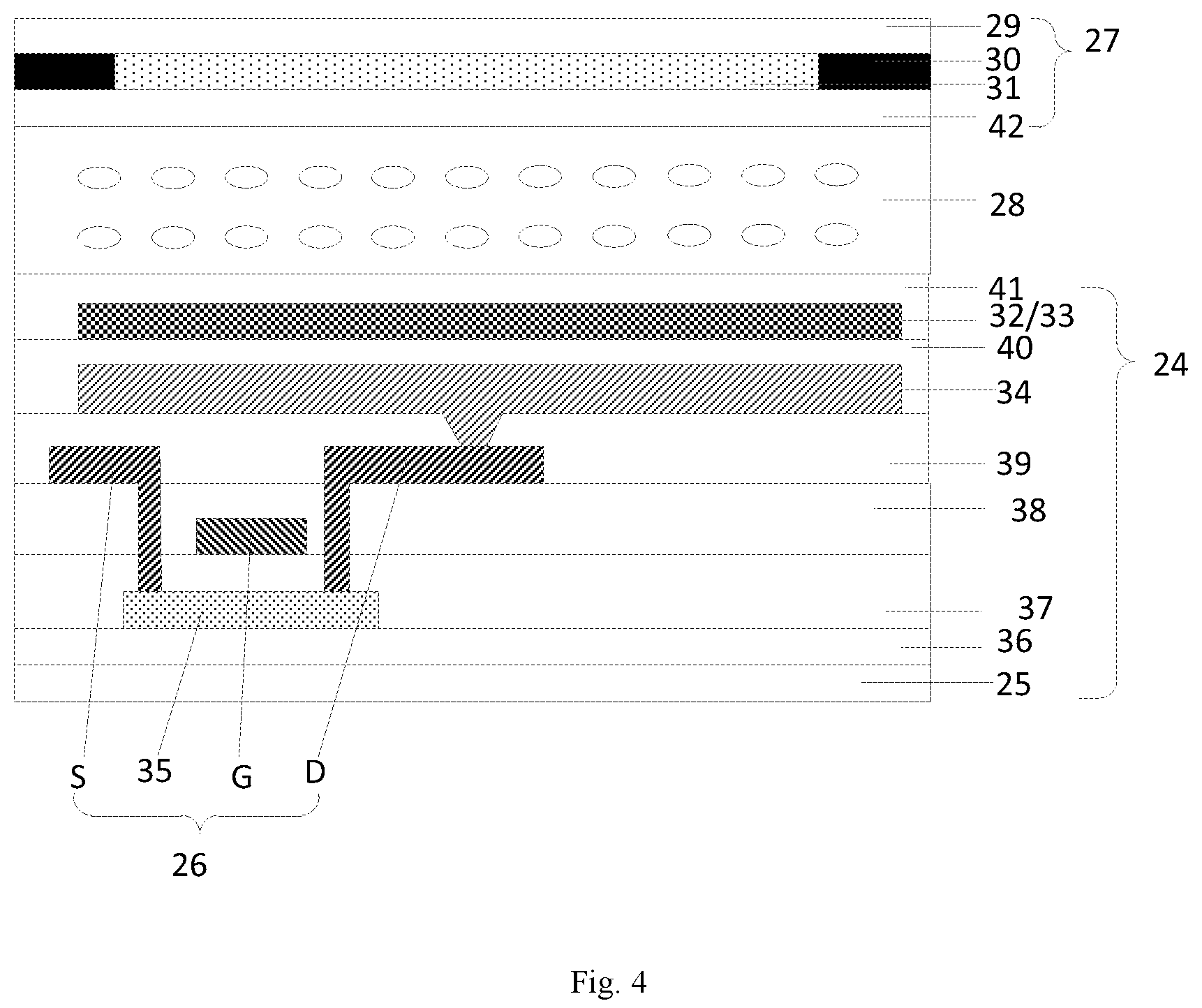 Patent US12504851 Figure 4 – Apparatus and method for 3D viewing with grating between backlight and LC touch display panel