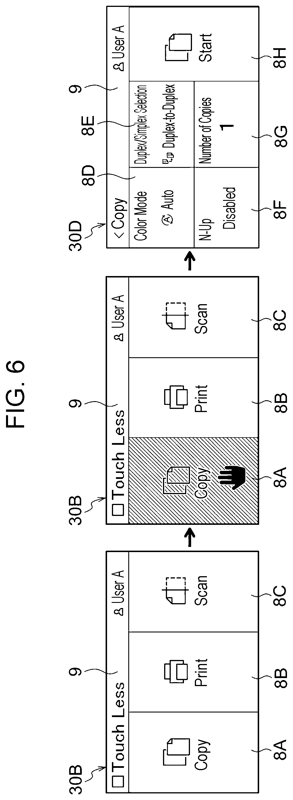 Patent US12504853 Figure 6 – Information processing apparatus, information processing method, and non-transitory computer readable medium responding to object performing contactless operation