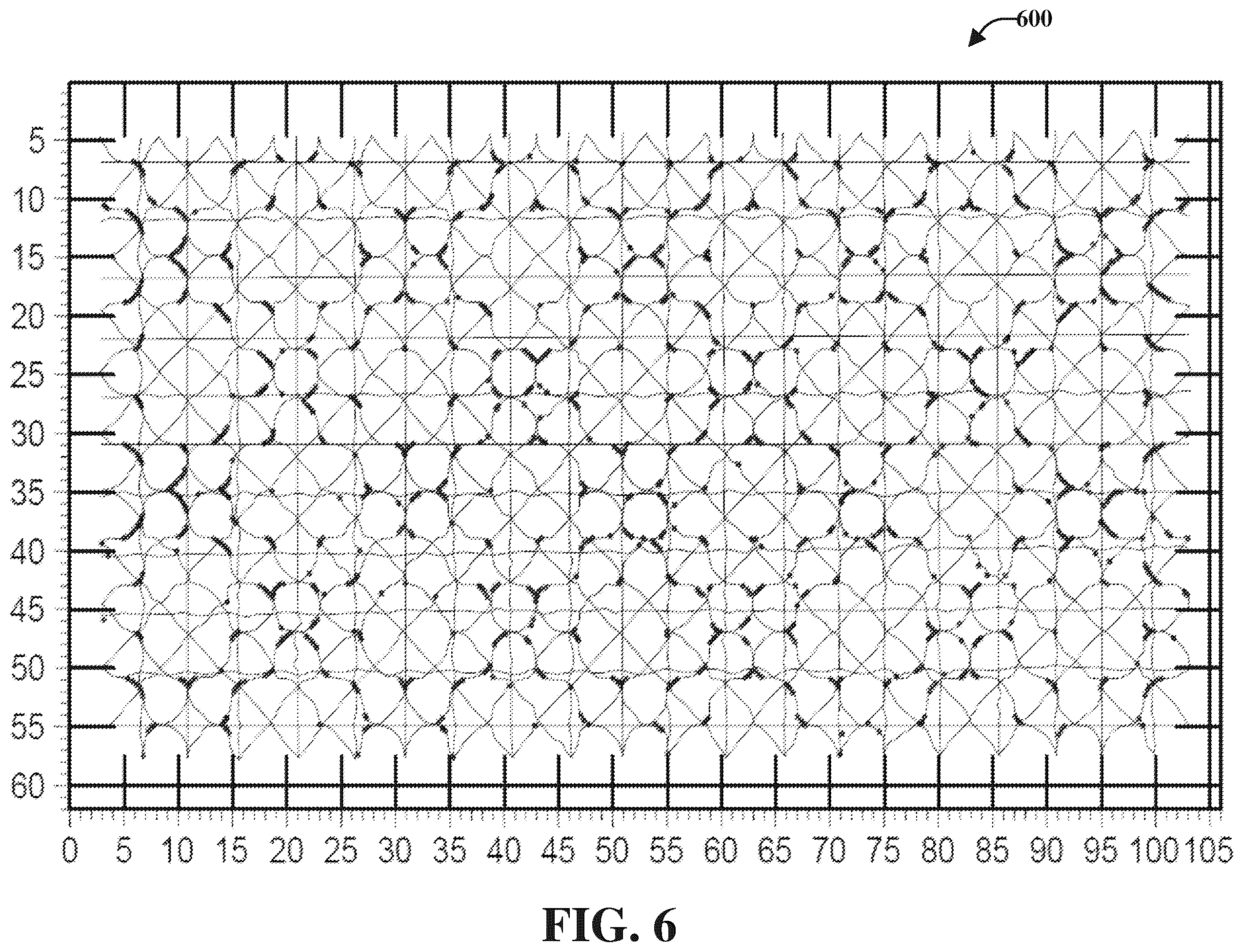 Patent US12504855 Figure 6 – Interpolation electrode patterning for capacitive-grid touch sensor