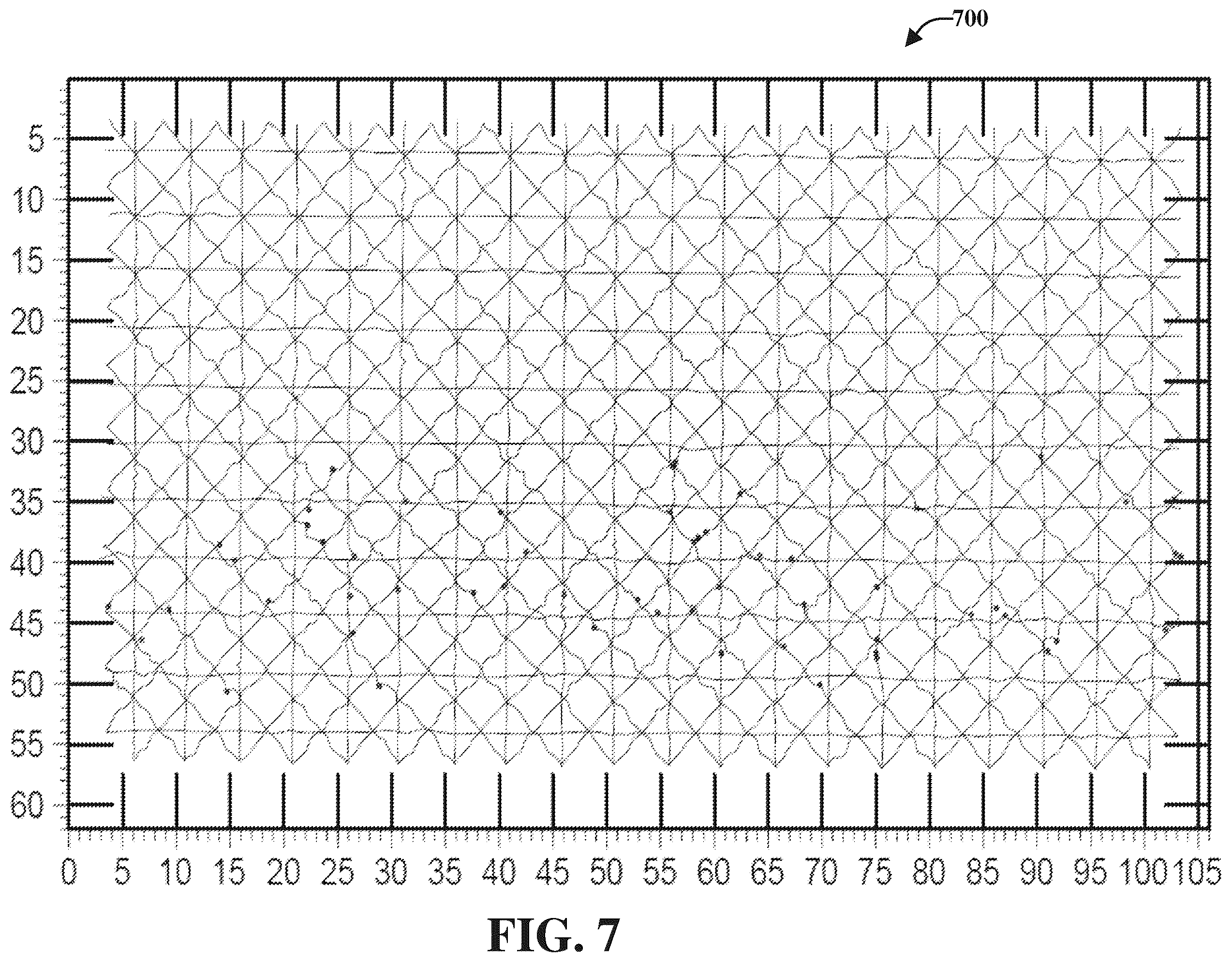 Patent US12504855 Figure 7 – Interpolation electrode patterning for capacitive-grid touch sensor