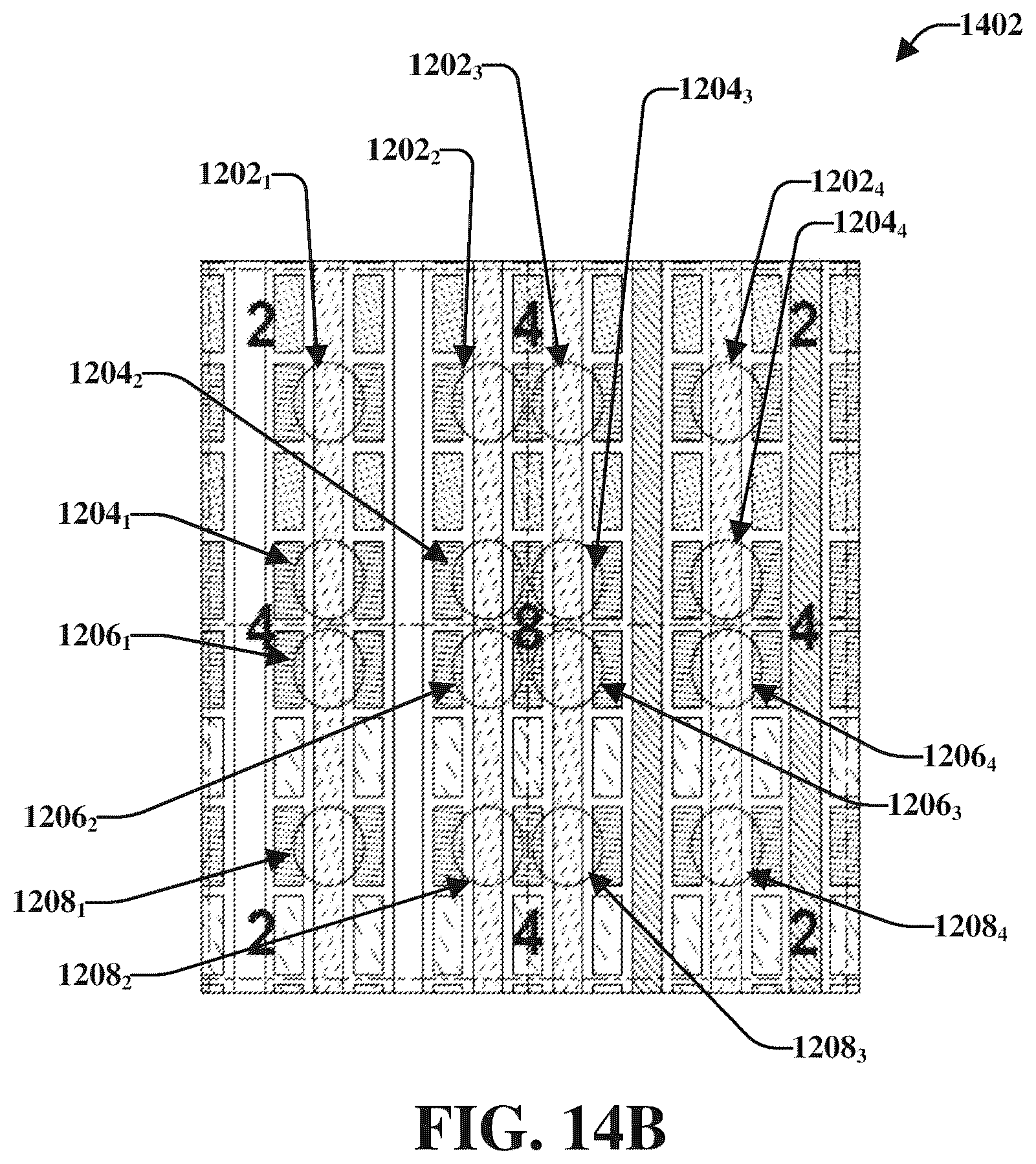Patent US12504855 Figure 15 – Interpolation electrode patterning for capacitive-grid touch sensor
