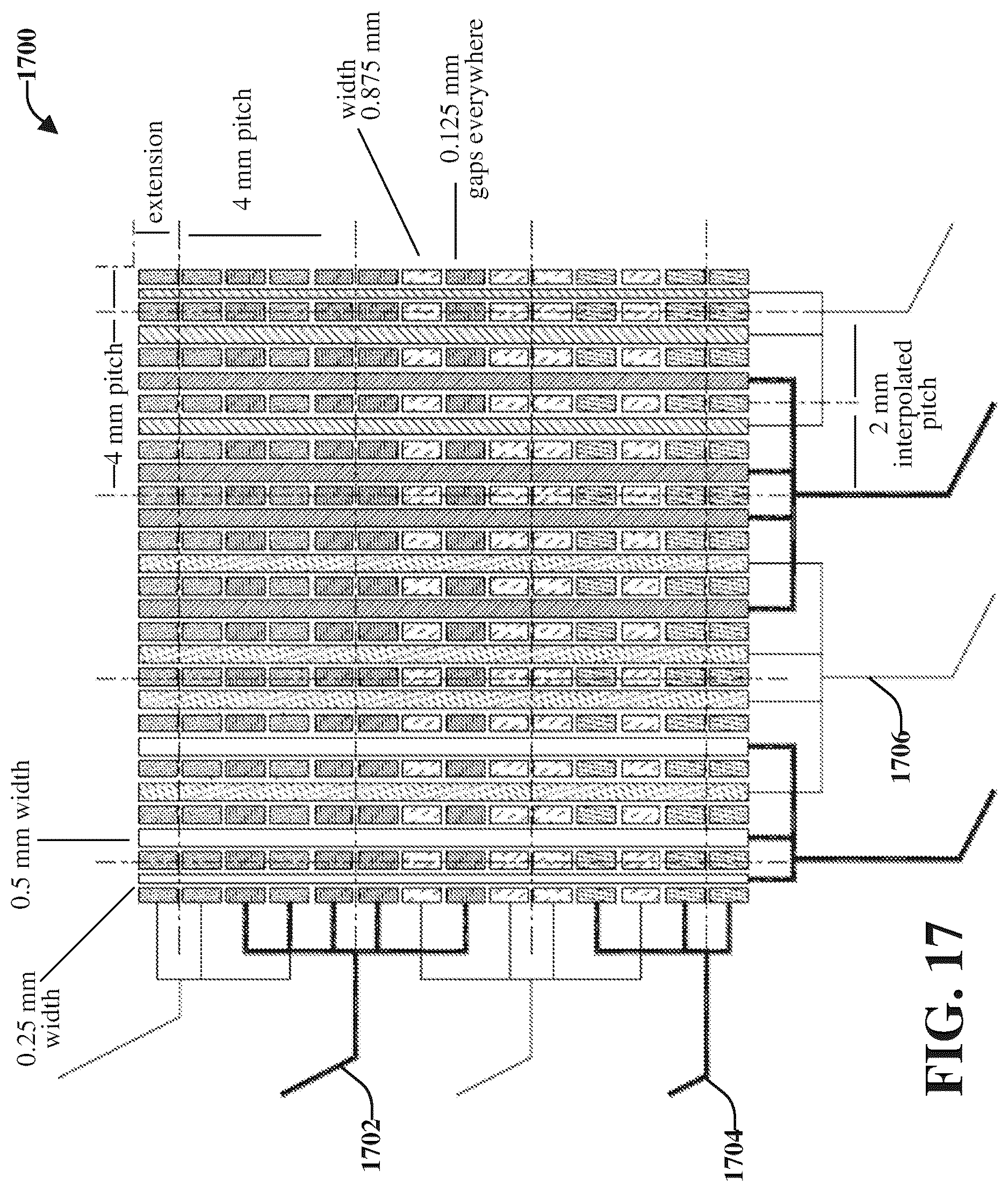 Patent US12504855 Figure 18 – Interpolation electrode patterning for capacitive-grid touch sensor