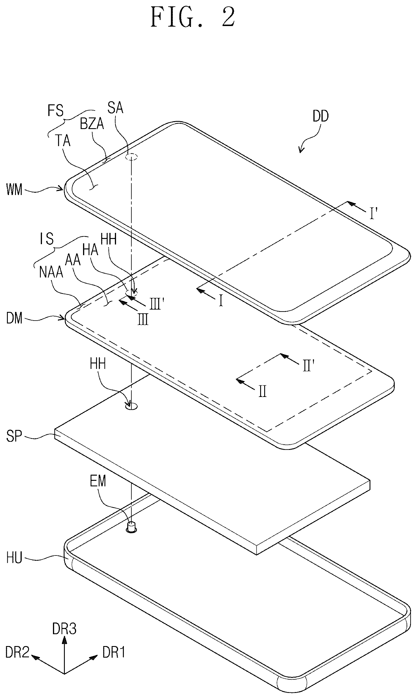Patent US12504857 Figure 2 – Display device