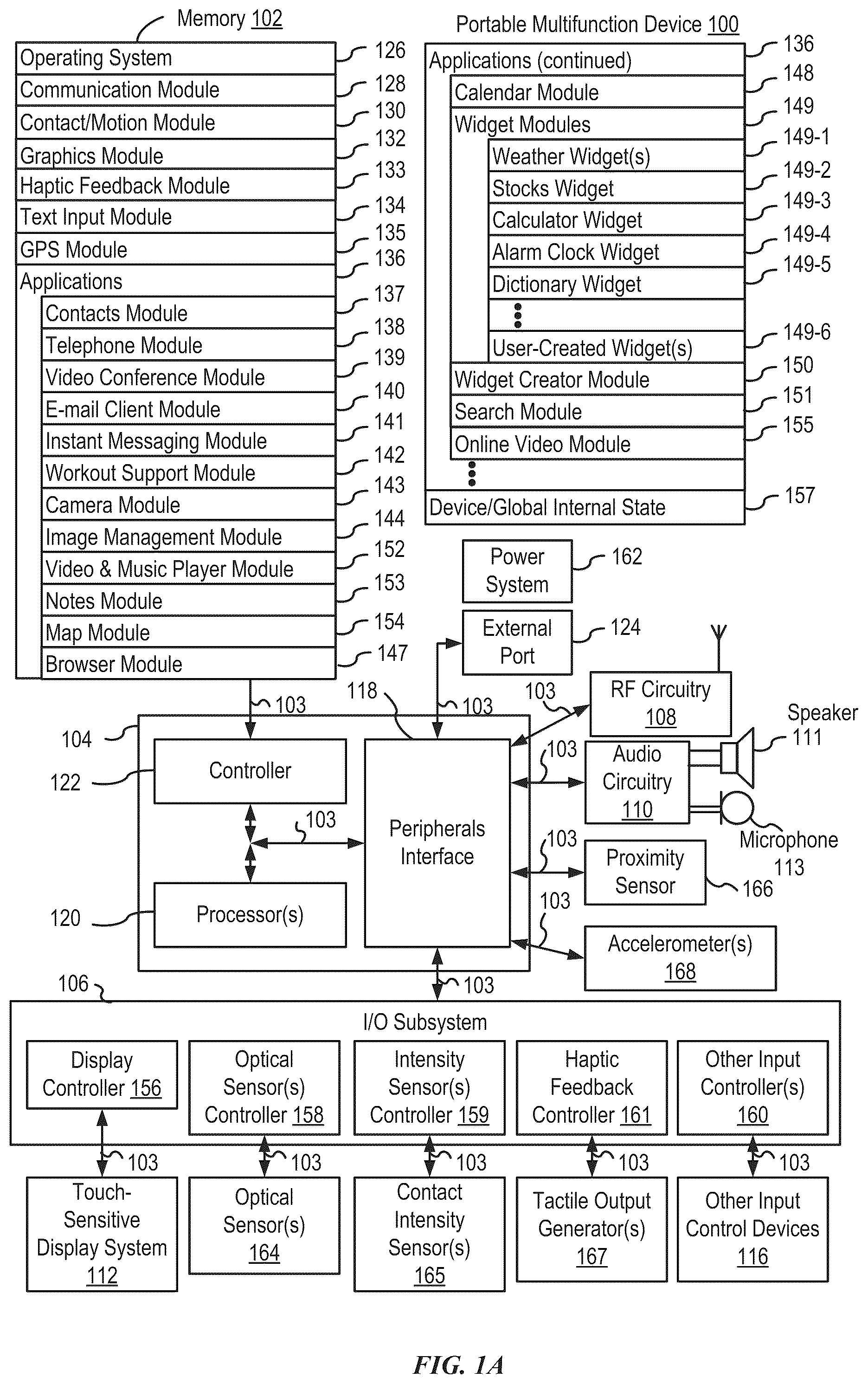 Patent US12504860 Figure 1 – User interfaces for controlling an insertion marker
